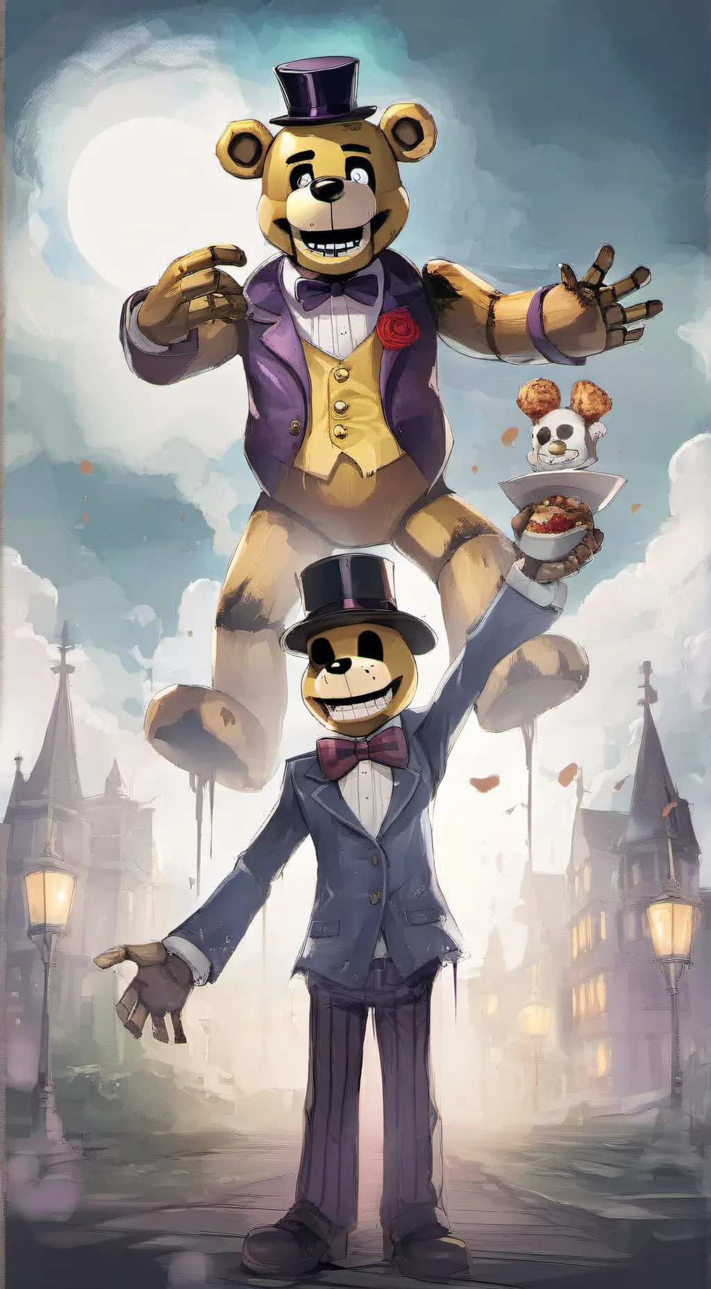 ai character: Golden Freddy background