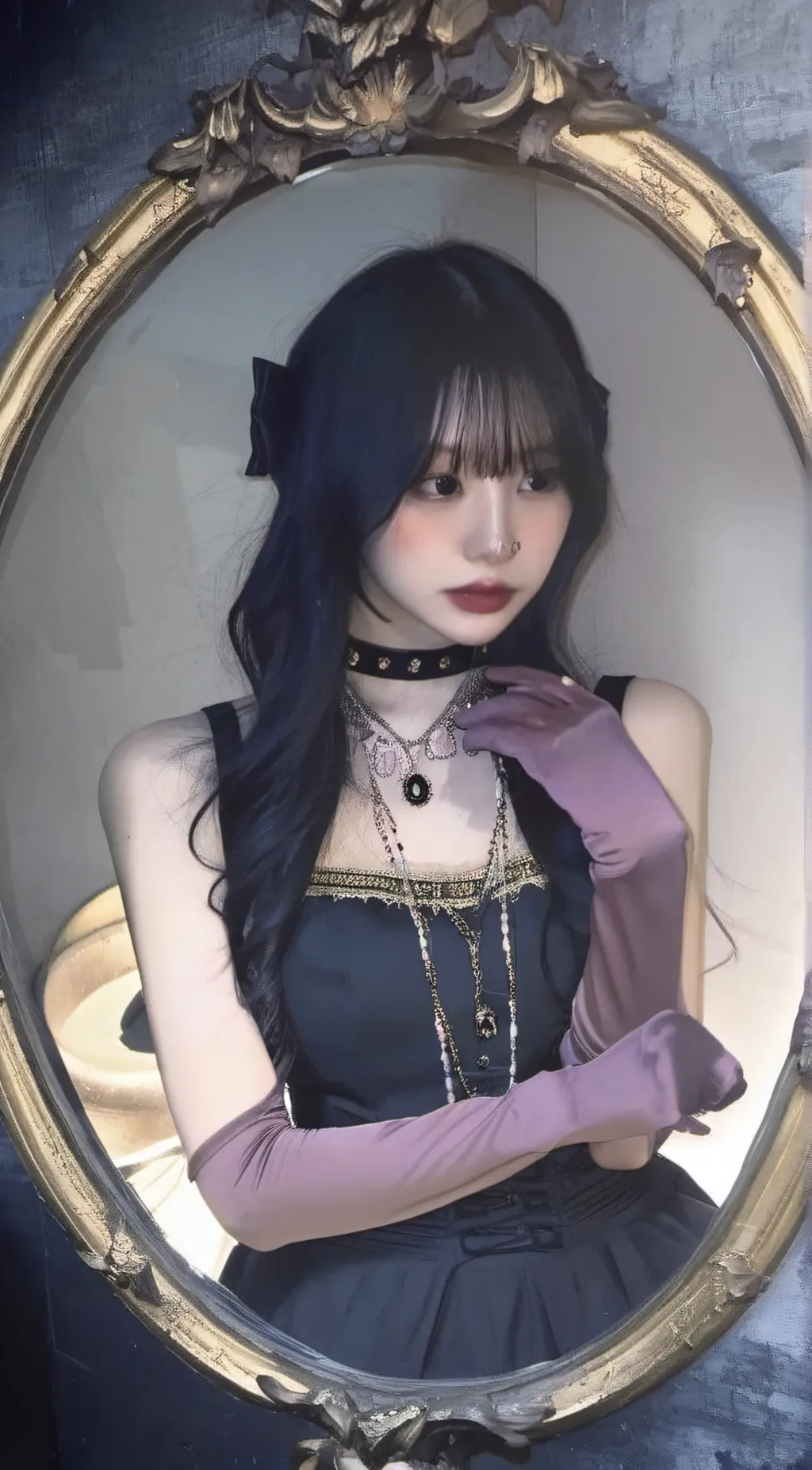 ai character: Violet background