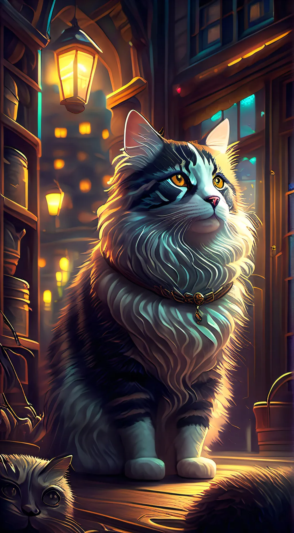 ai character: figure cat background