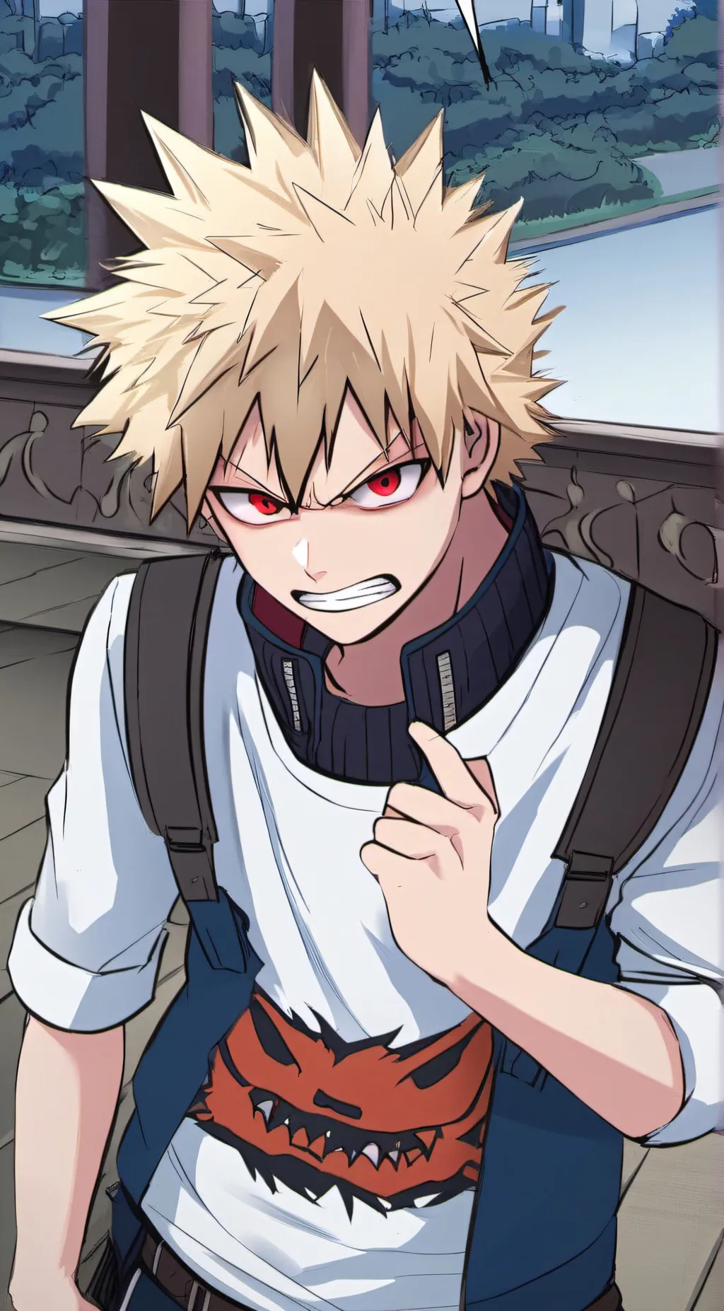 ai character: Bakugou but diff background