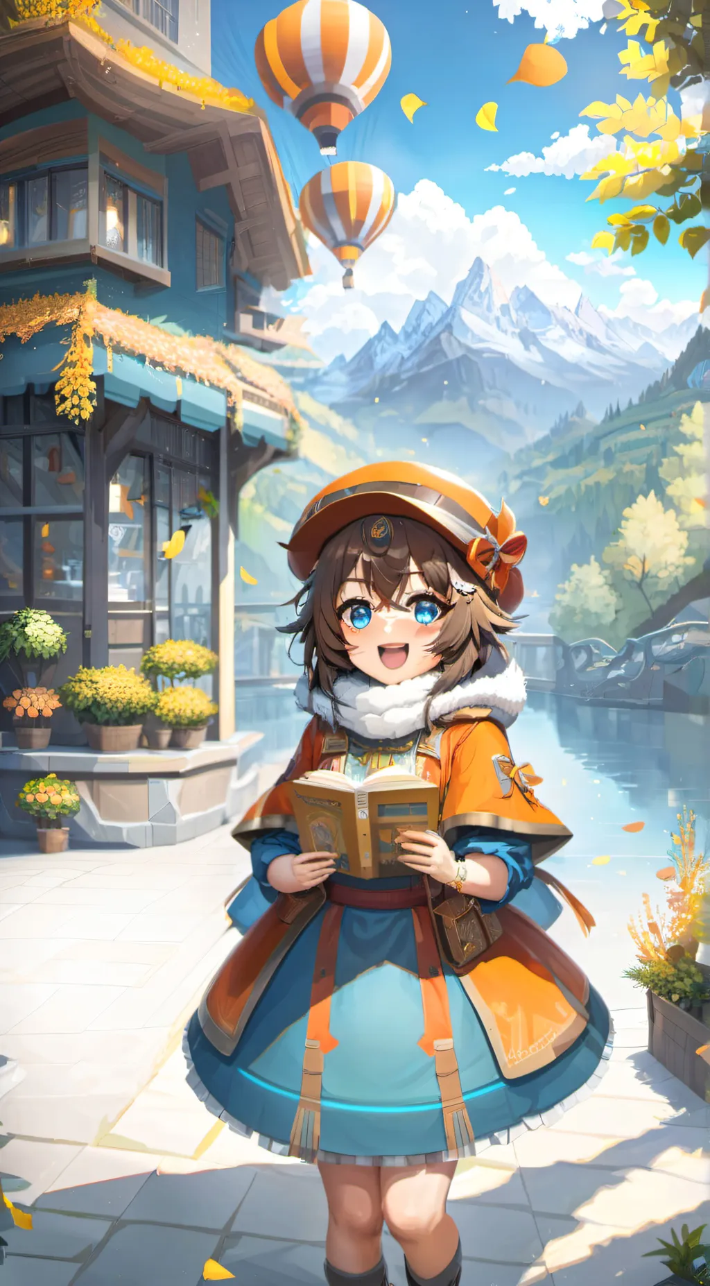 ai character: Red background