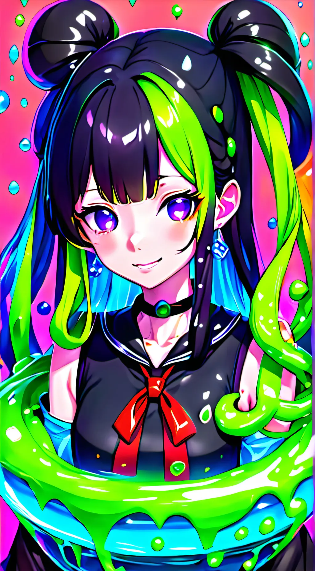 ai character: Slime girl background