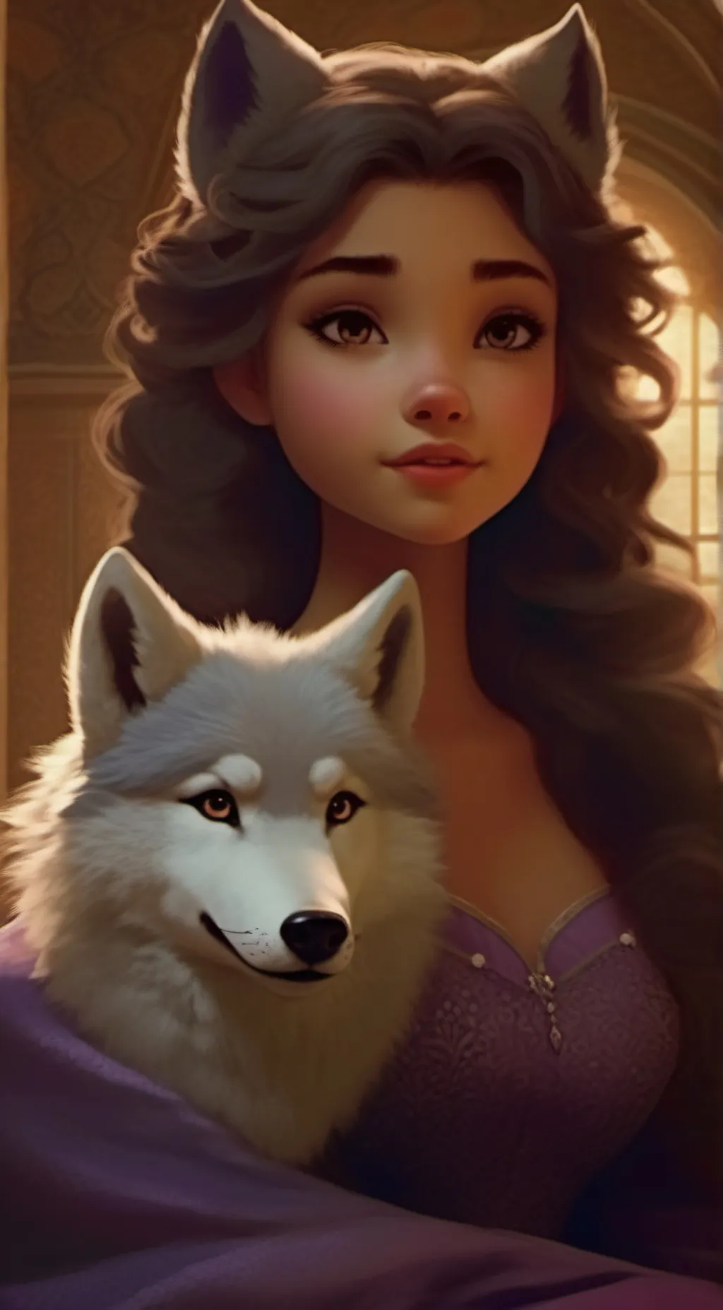 ai character: Amber background