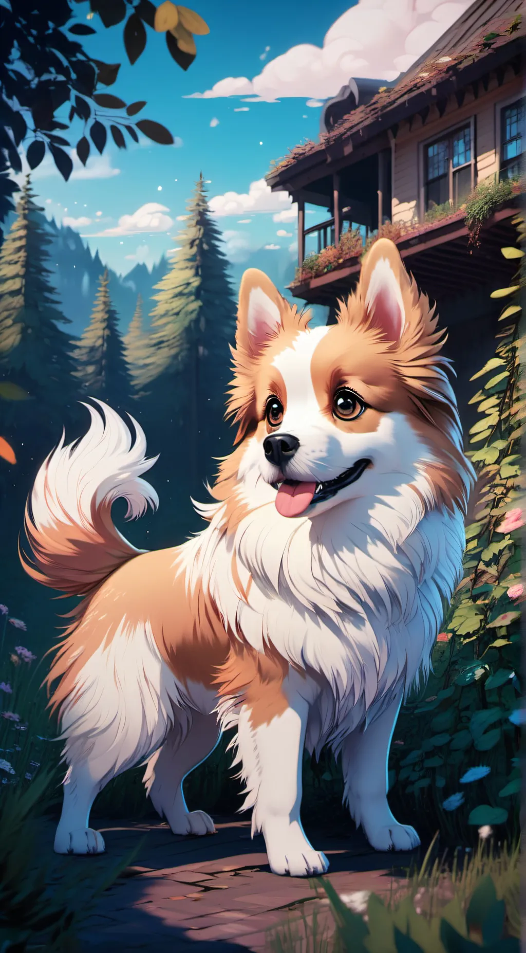 ai character: corgi background