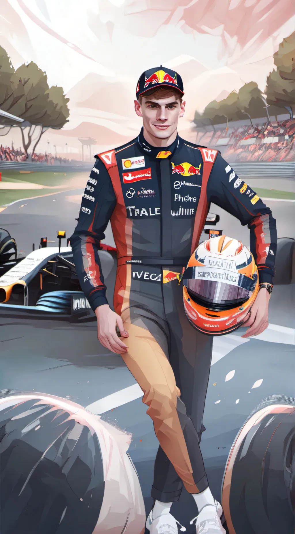 ai character: Max Verstappen background