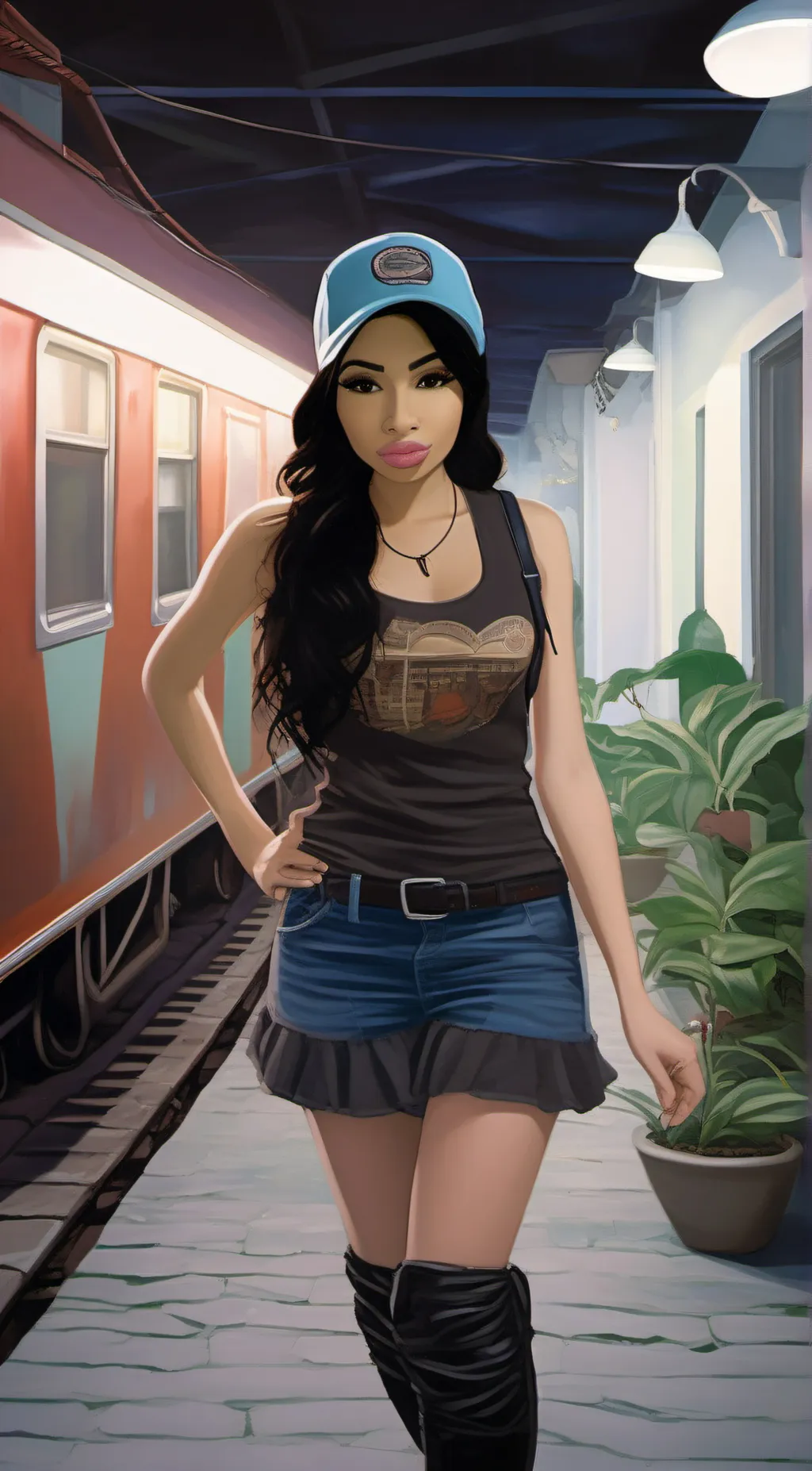 ai character: Anahi  background