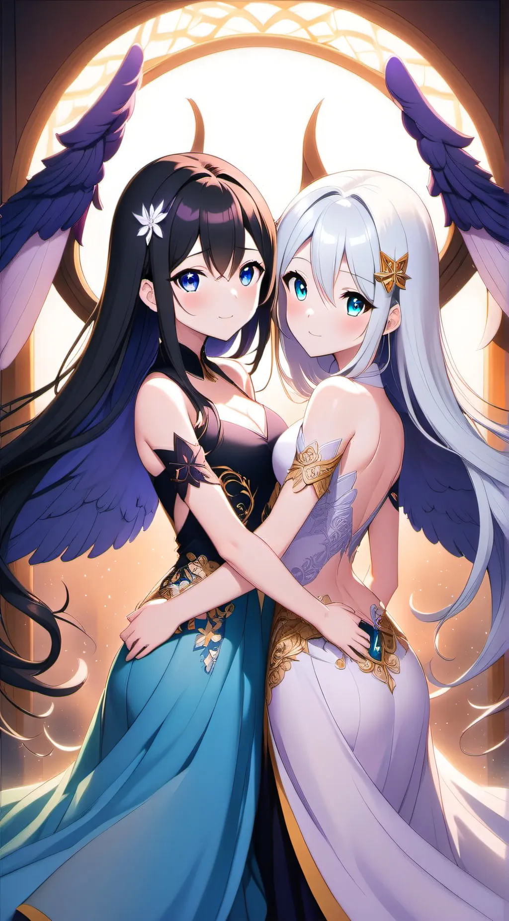 ai character: Darkness and Light background