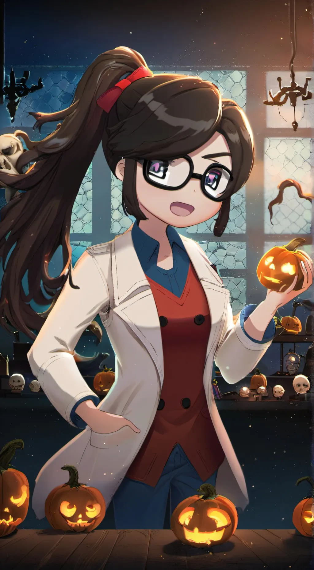 ai character: Fiona Frankenstein background