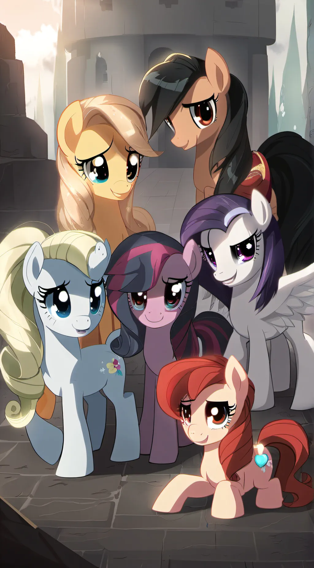ai character: Mlp mane 6 background