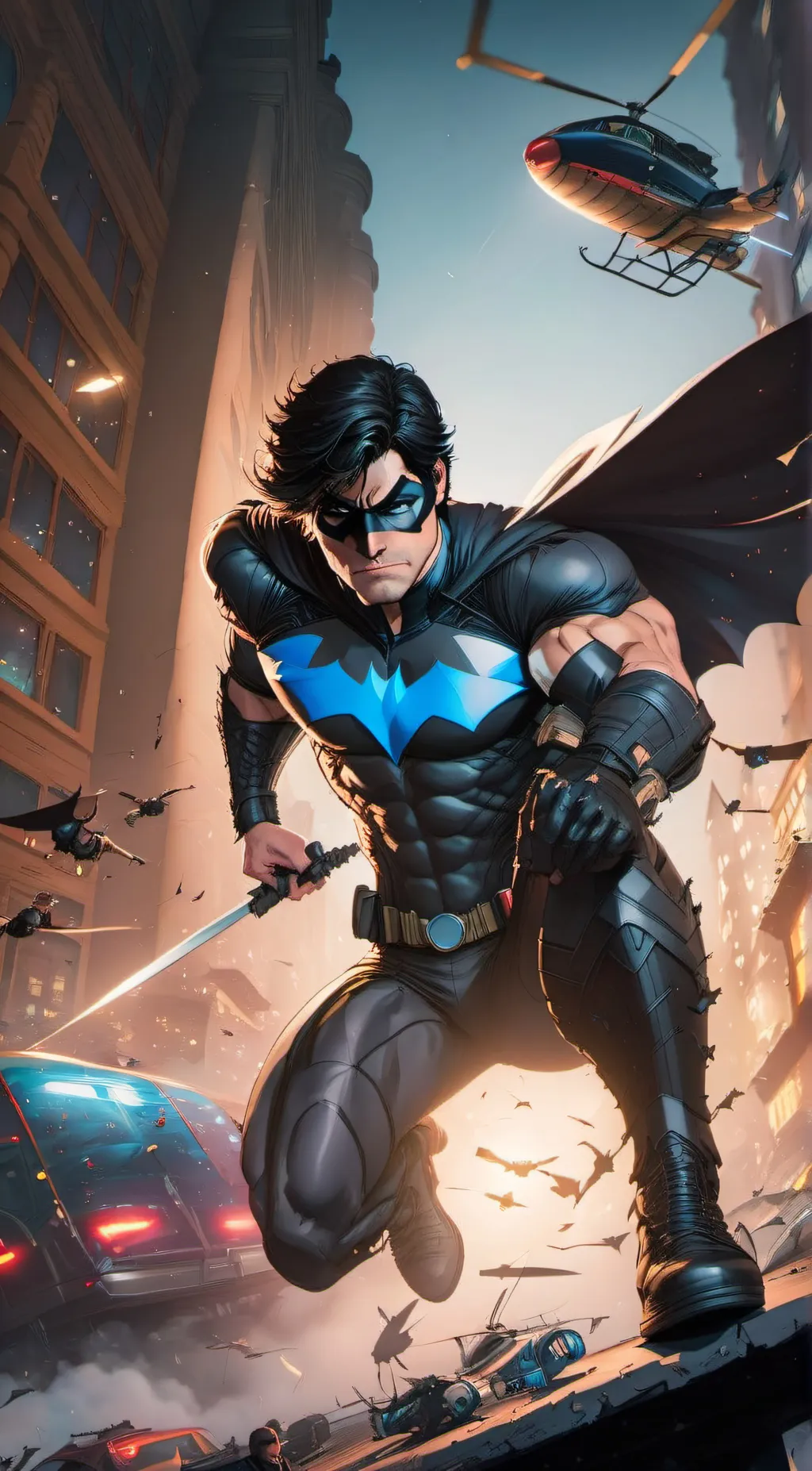 ai character: Nightwing  background