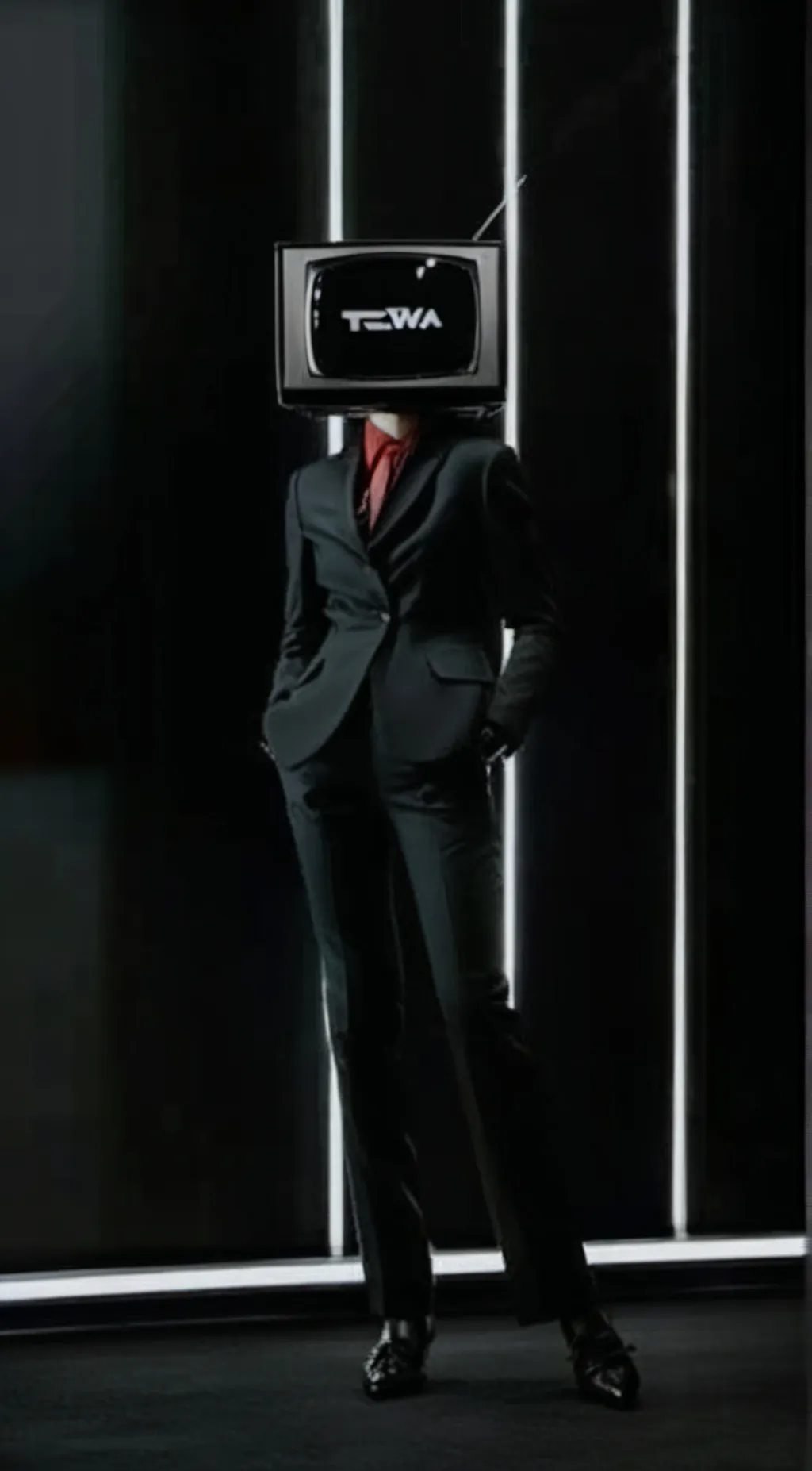 ai character: tv women  background