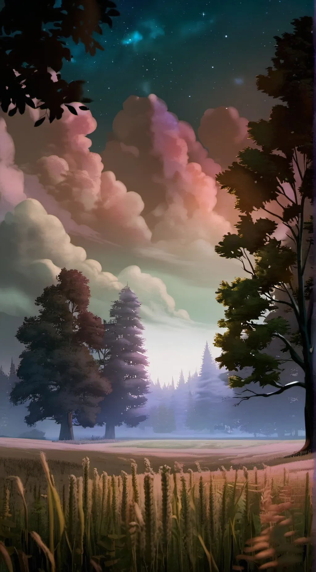 ai character: Night sky background