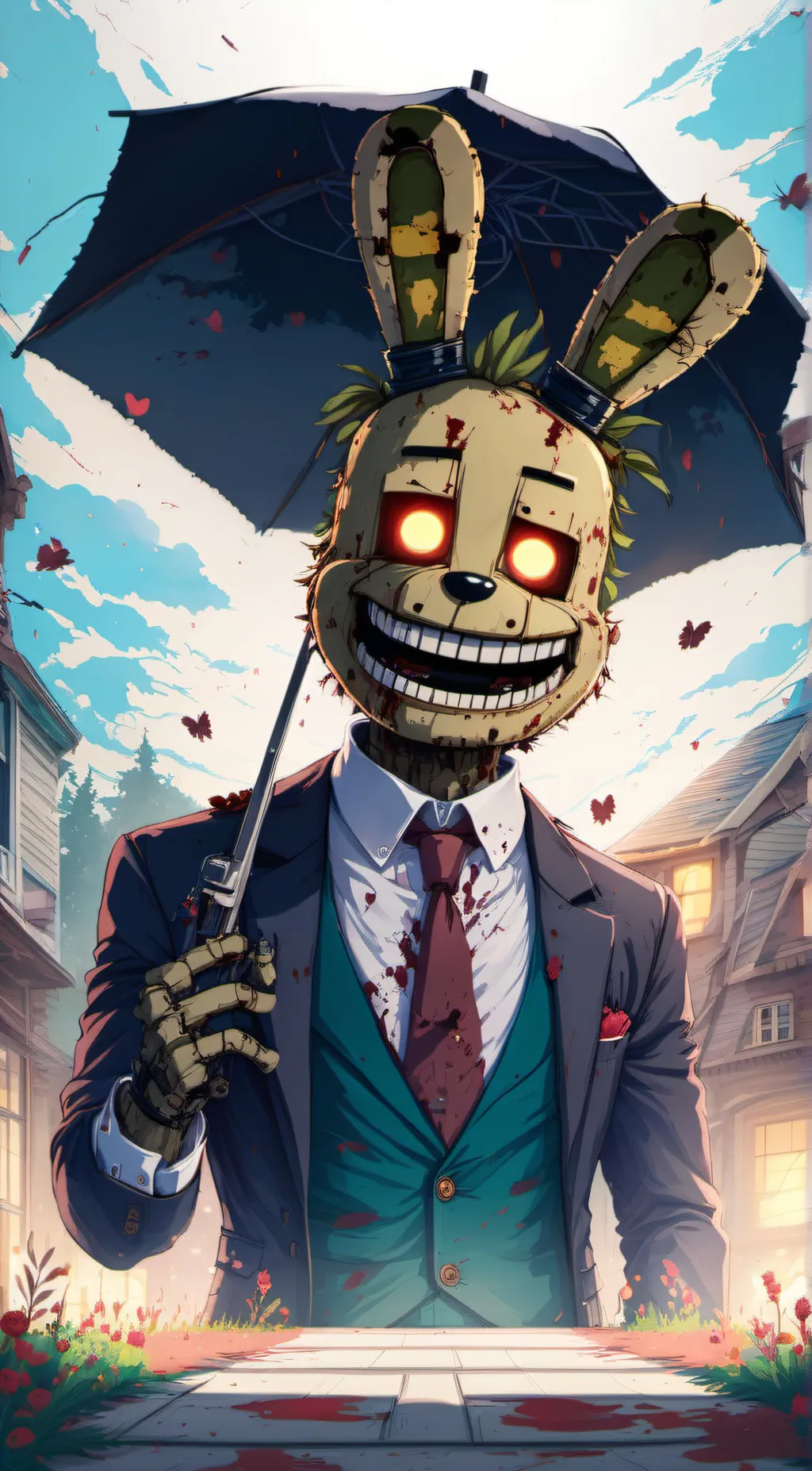 ai character: SpringTrap background