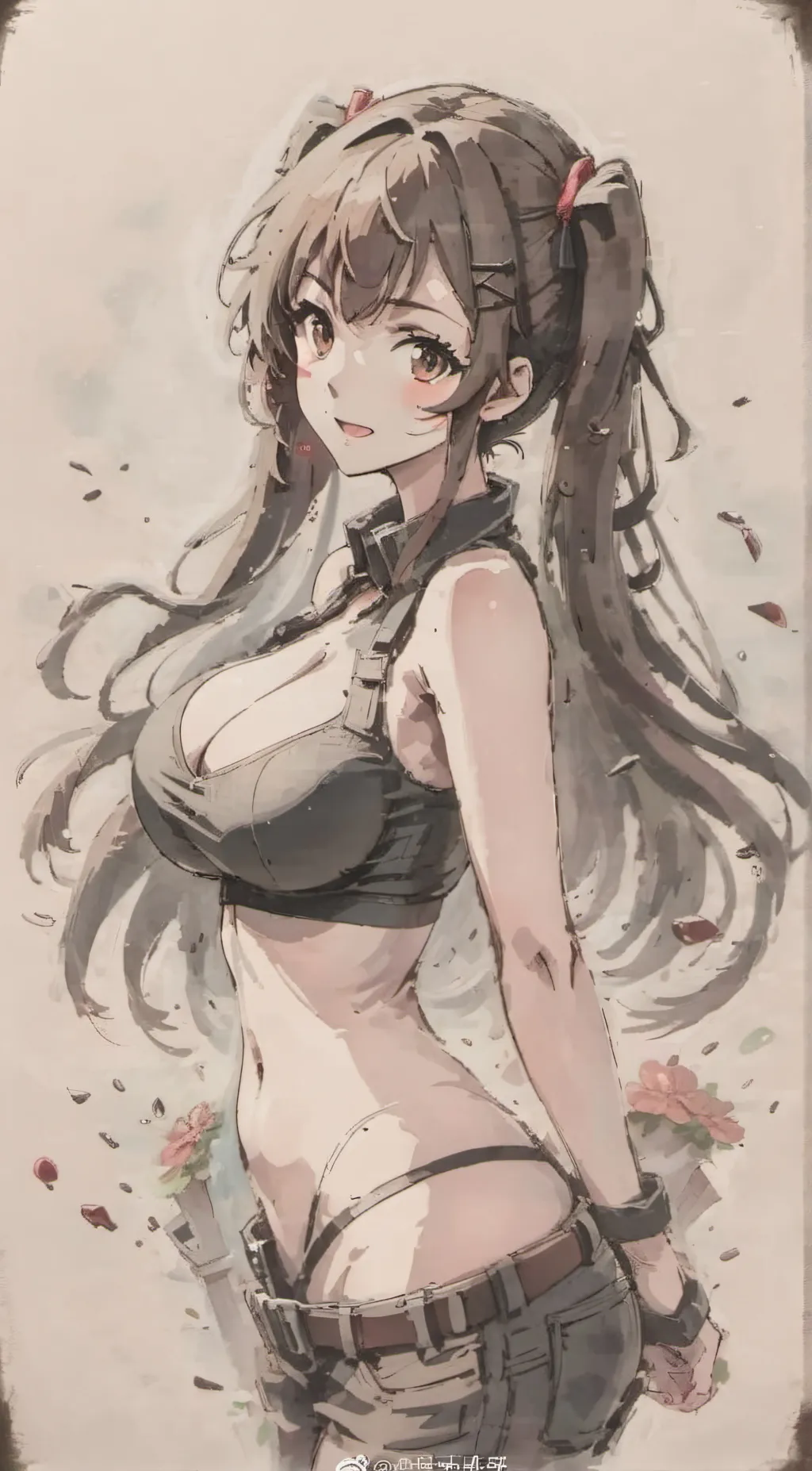 ai character: rose background
