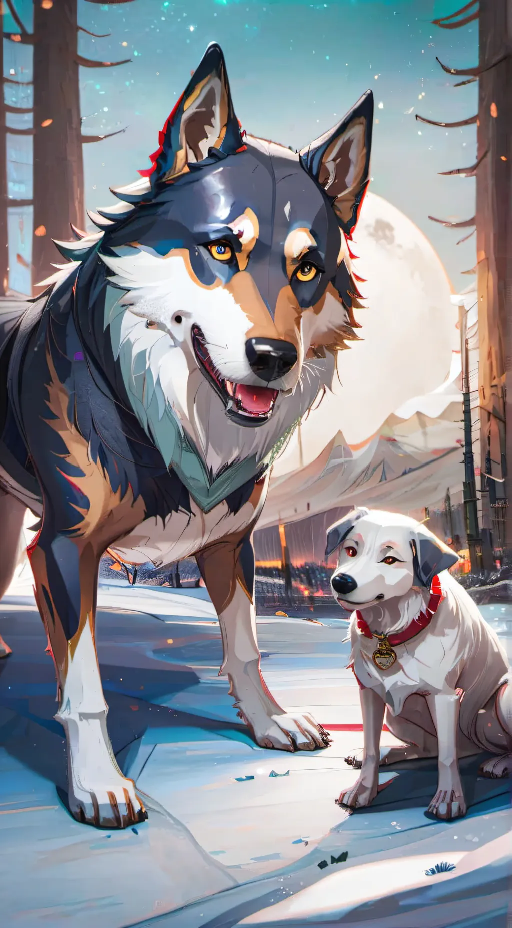 ai character: James and Jacob  background