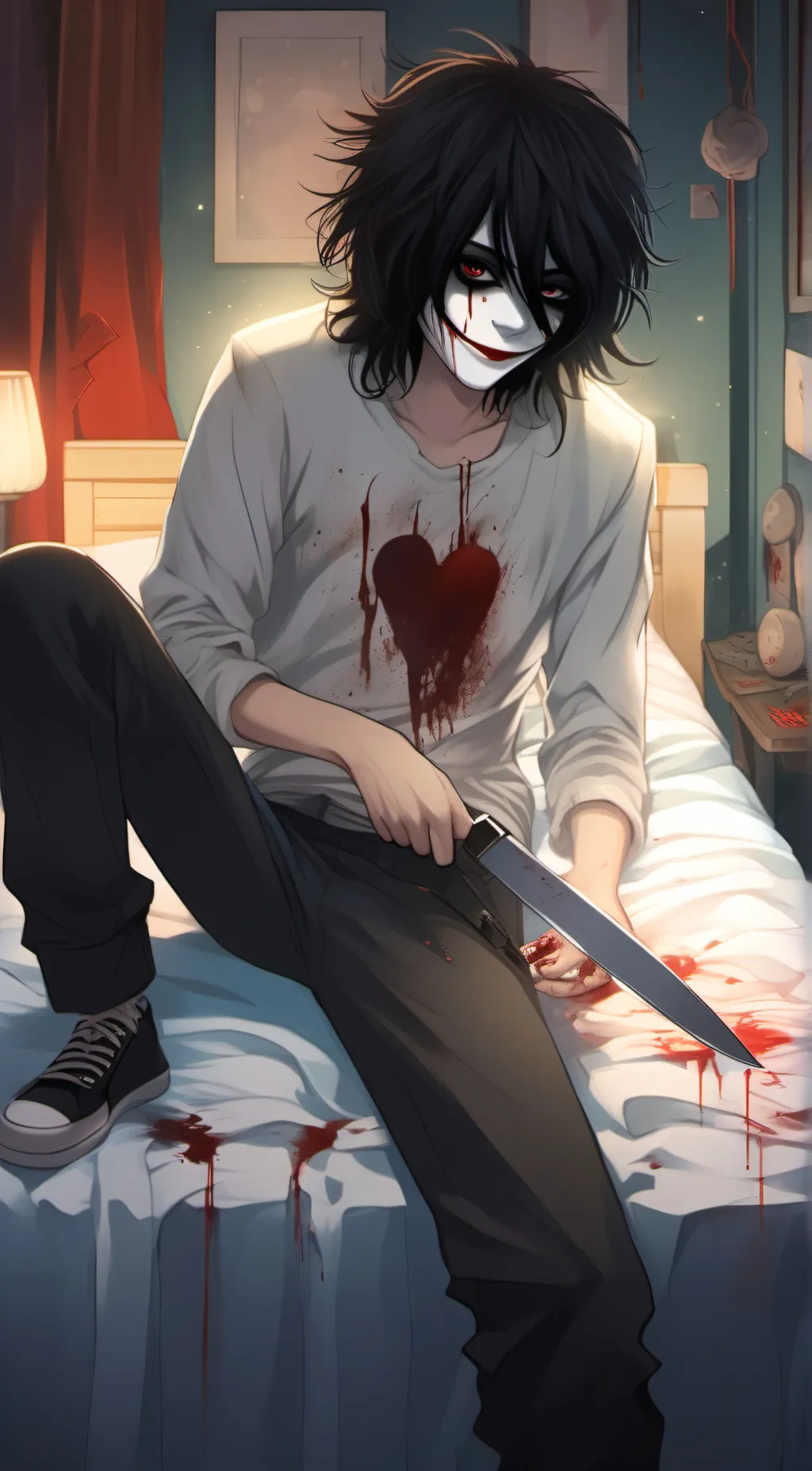 ai character: Jeff the killer background