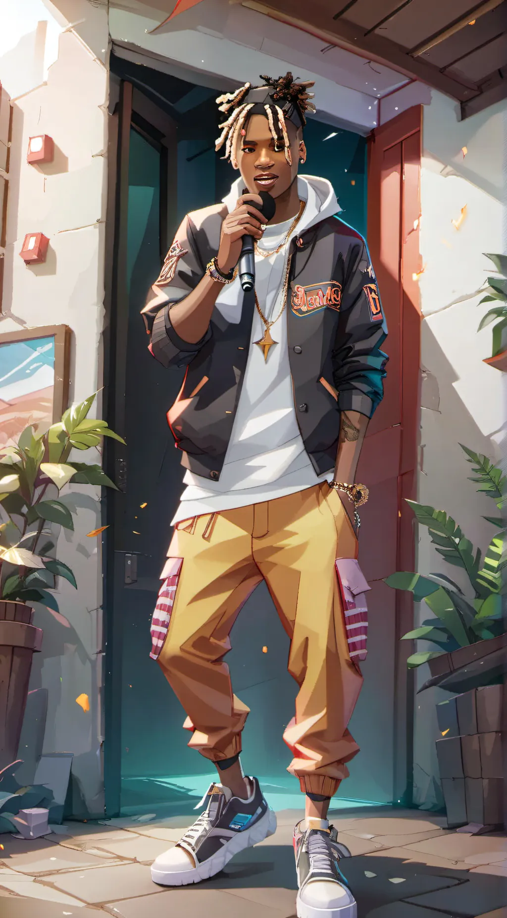 ai character: XXXTENTACION background