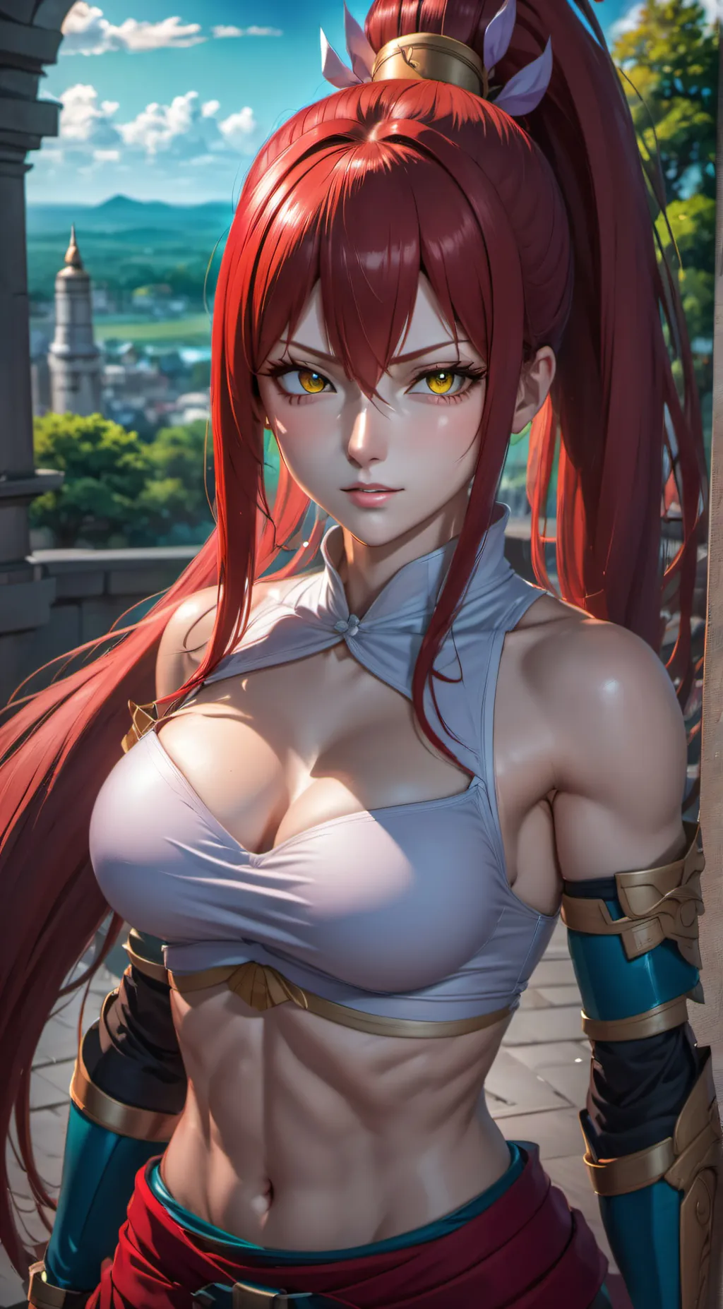 ai character: Erza Scarlet background
