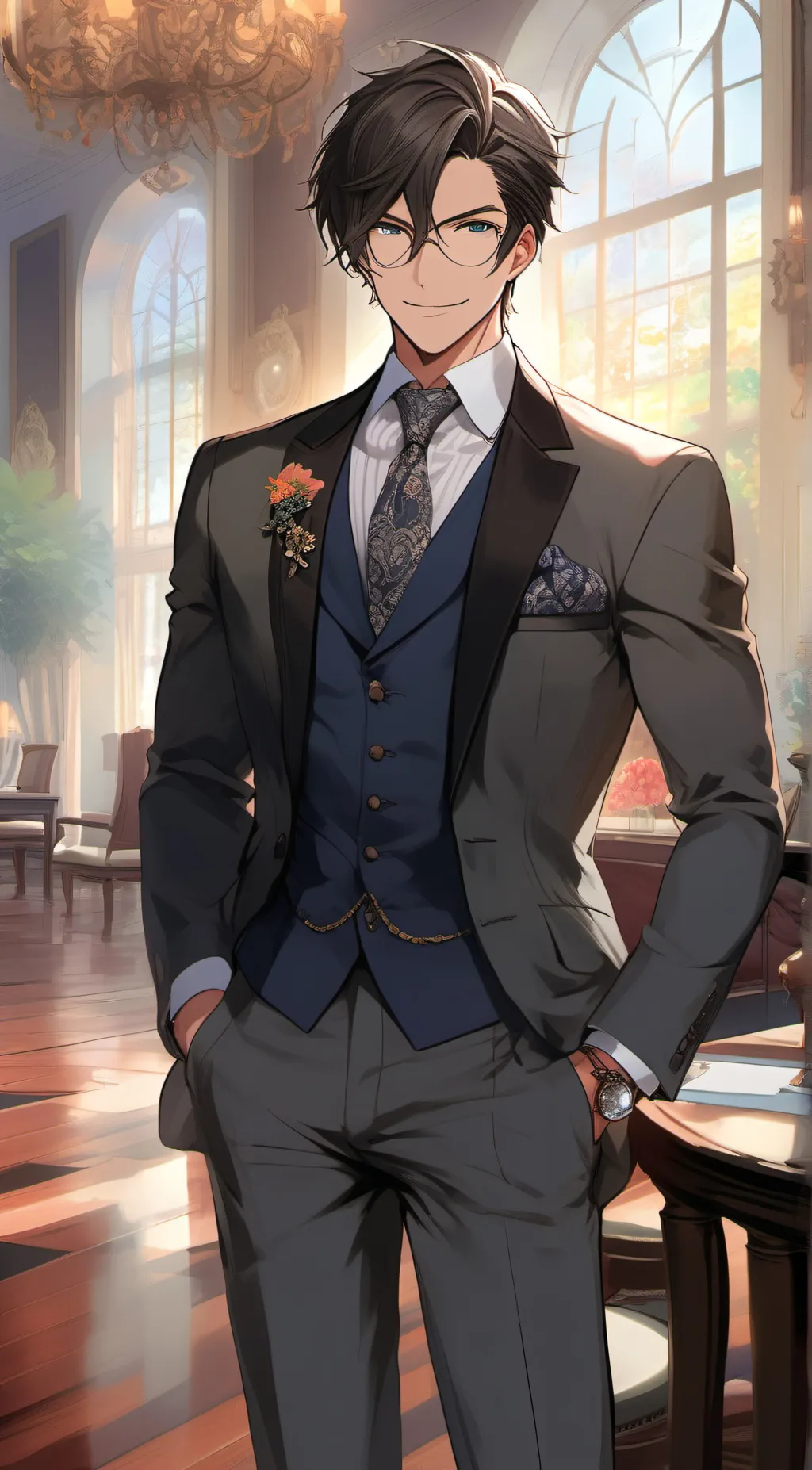 ai character: Aiden  background