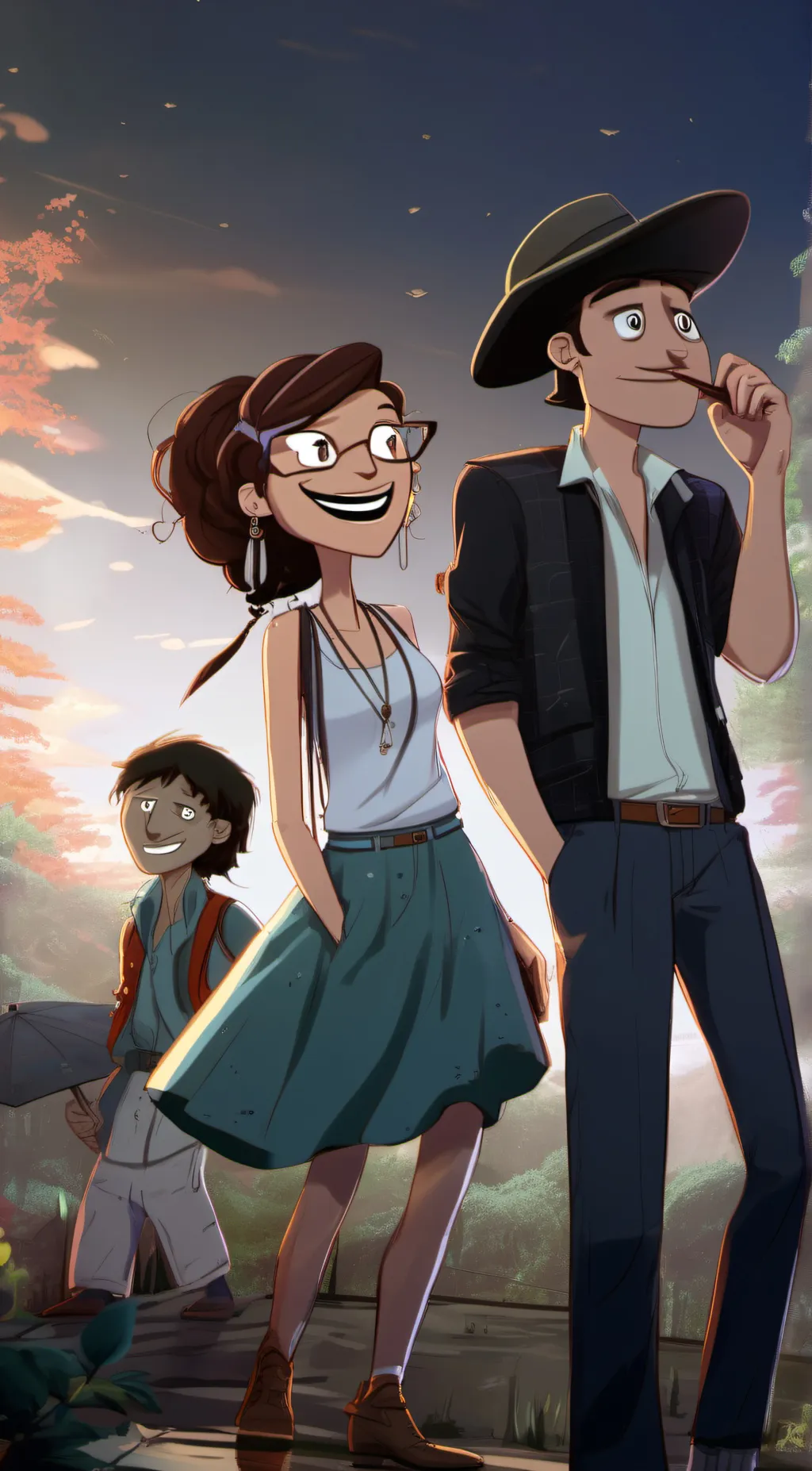 ai character: Zoey,anne,and mike background