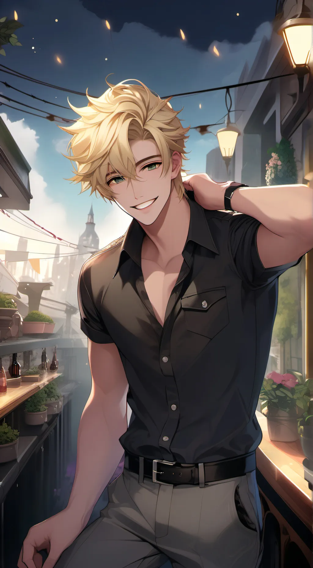 ai character: Sam Well  background
