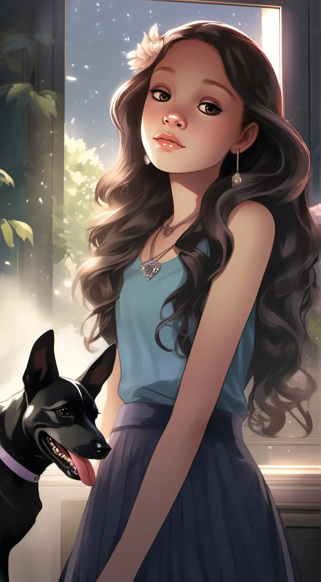 ai character: Katie  background