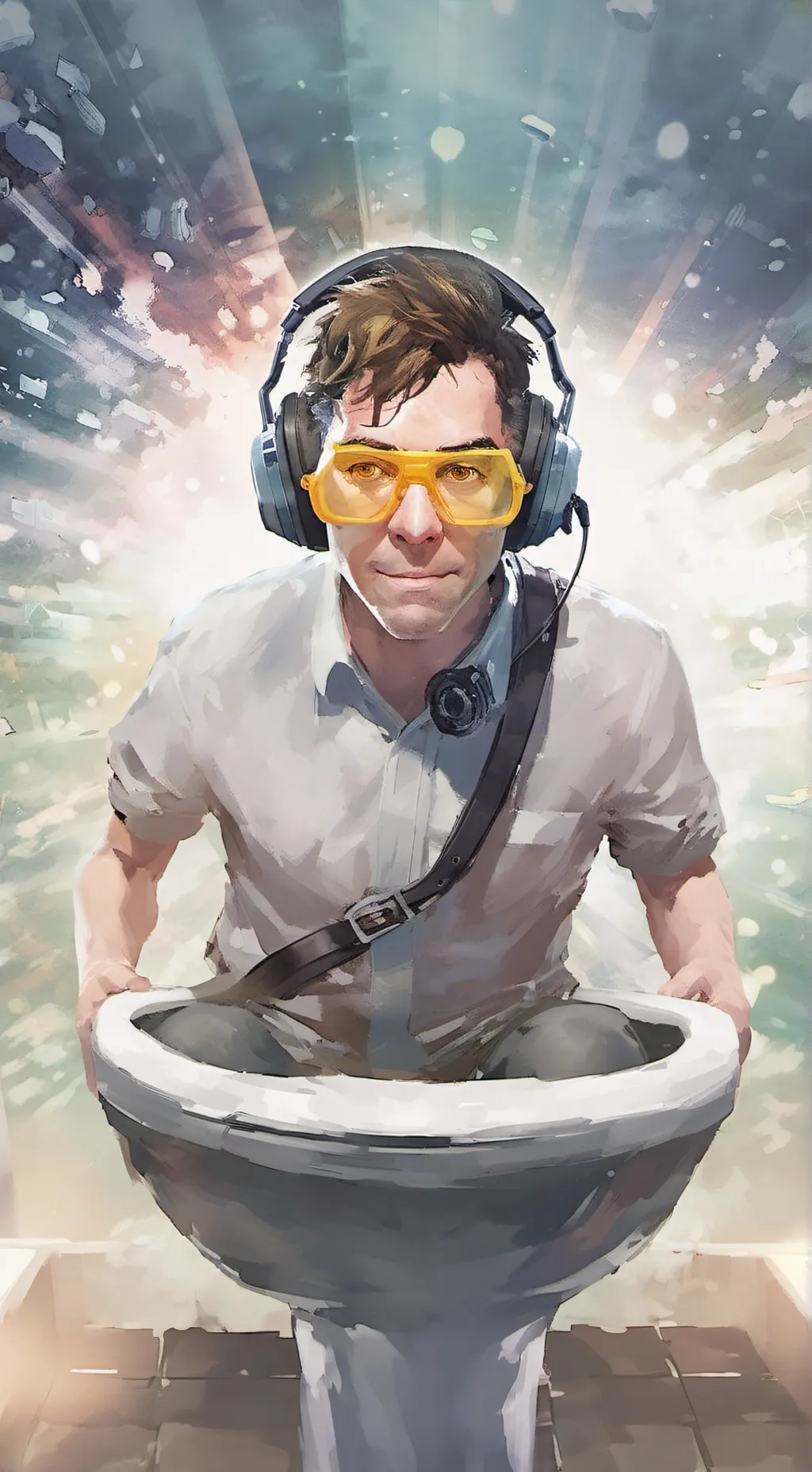 ai character: Gman toilet v3 background