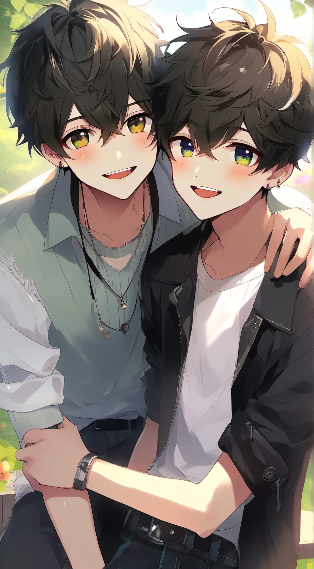 ai character: lucas and Alex  background