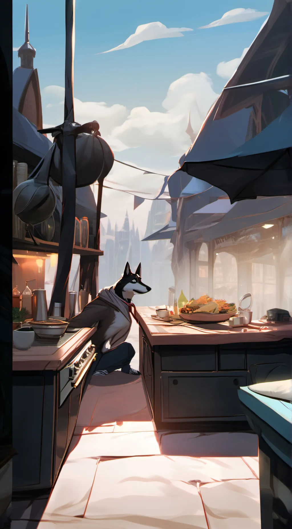 ai character: poor dog background