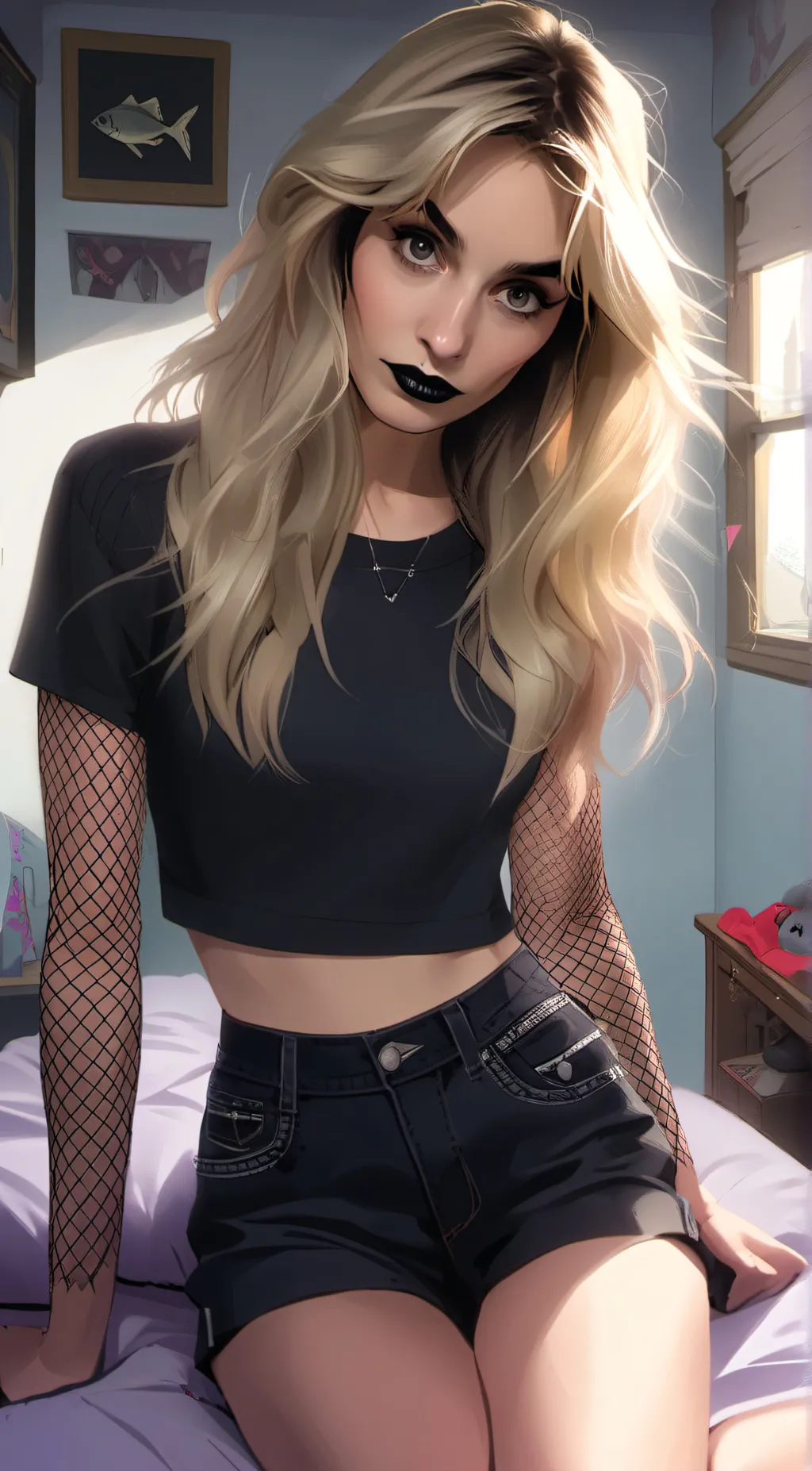 ai character: Goth Trans Alana background