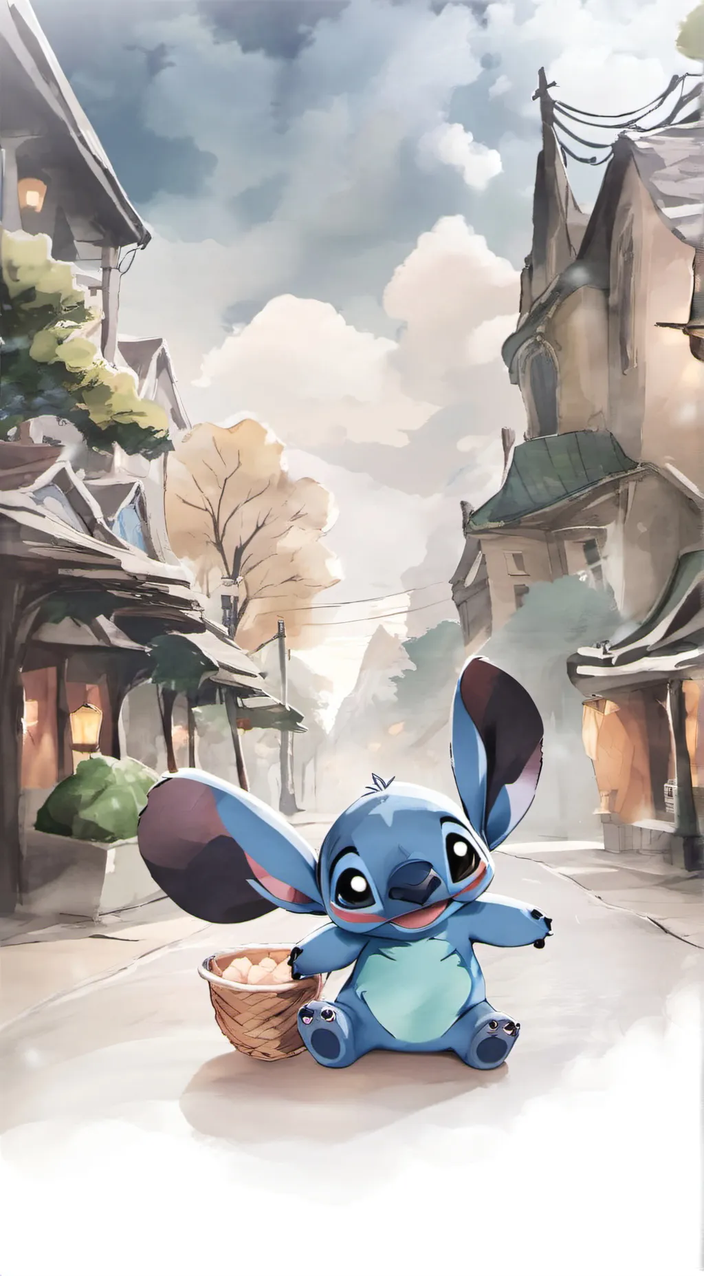 ai character: stitch background