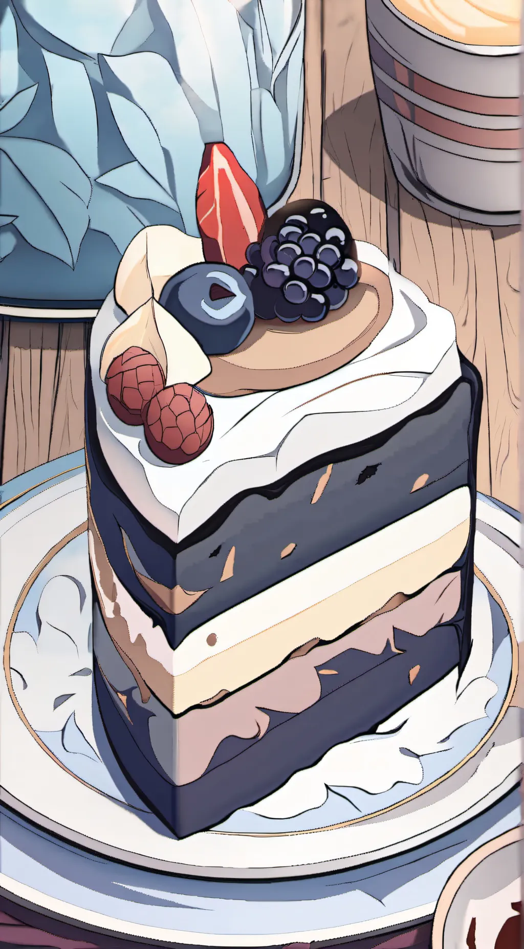 ai character: Cake background