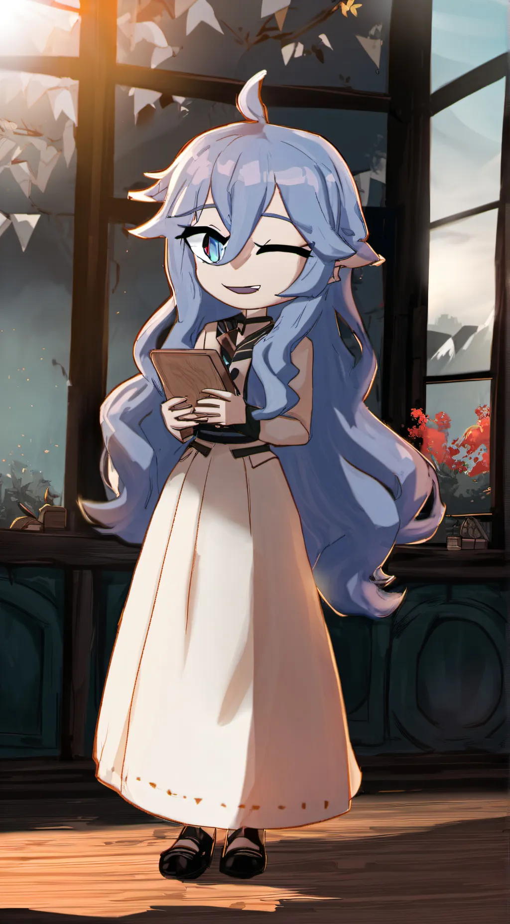 ai character: cora  background