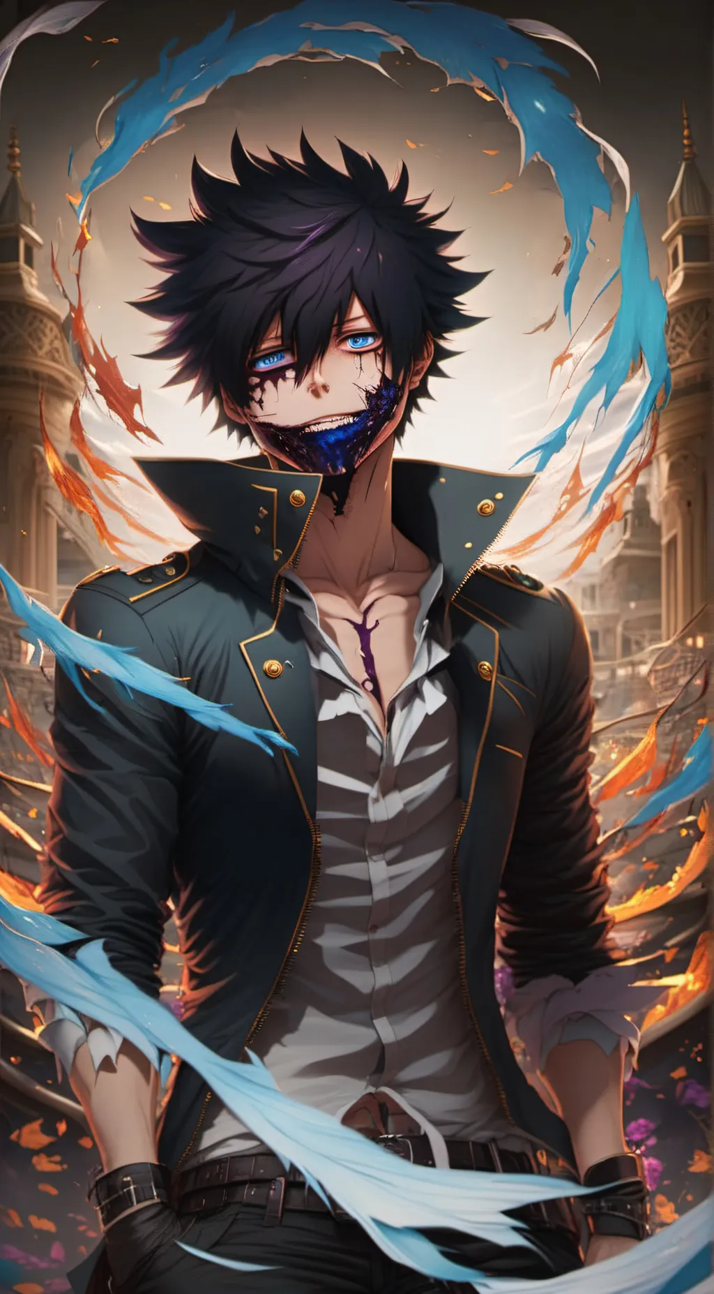 ai character: yandere! Dabi background