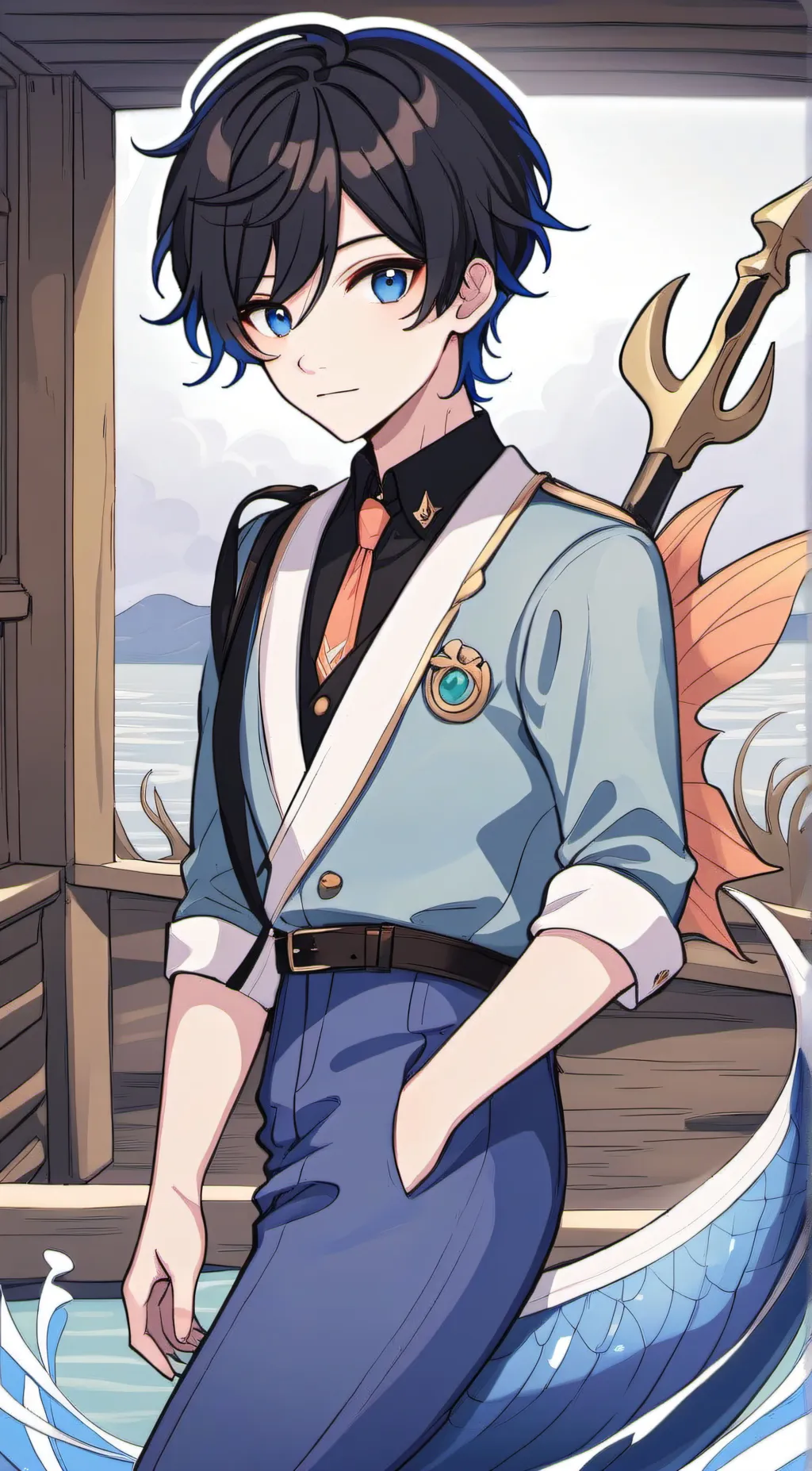 ai character: Drew background