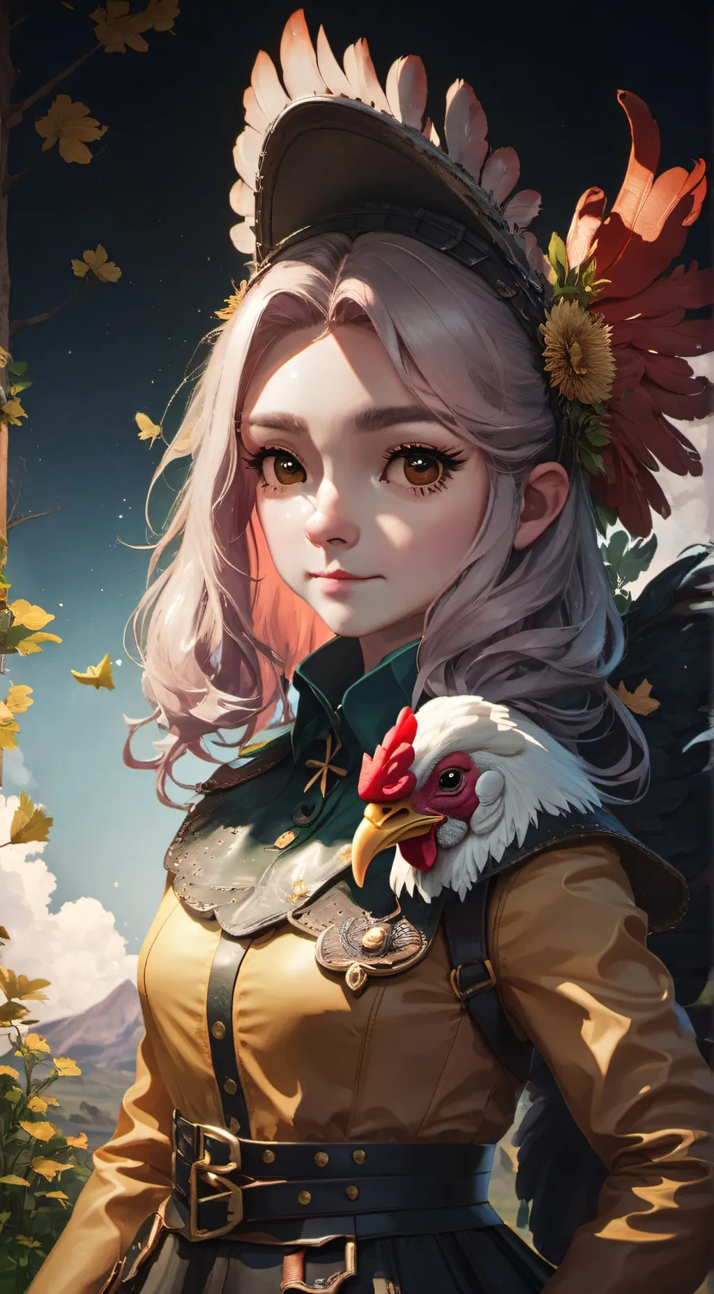 ai character: Oreo the chicken background