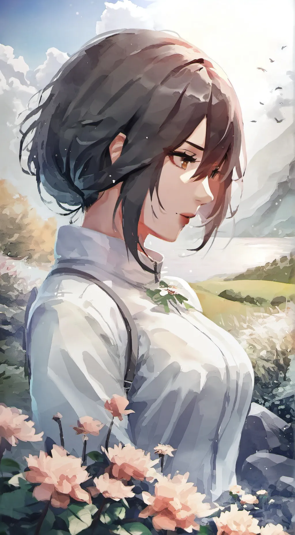 ai character: mikasa A background