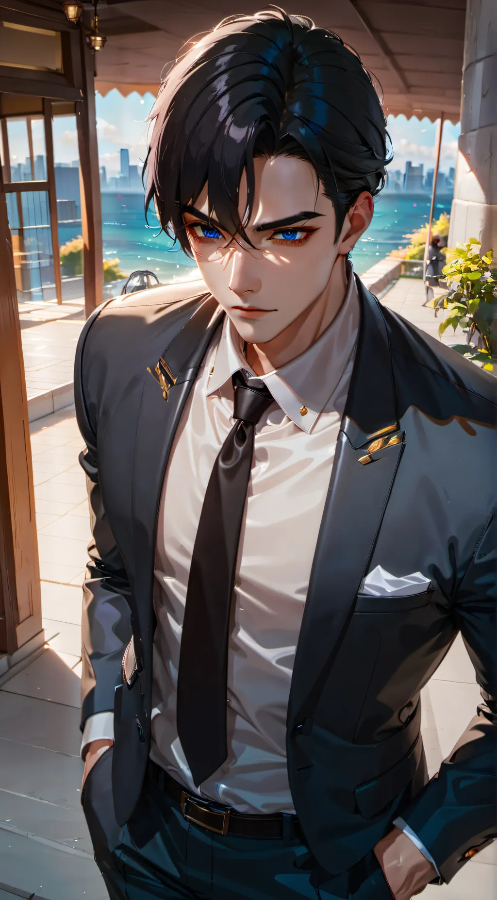 ai character: ash background