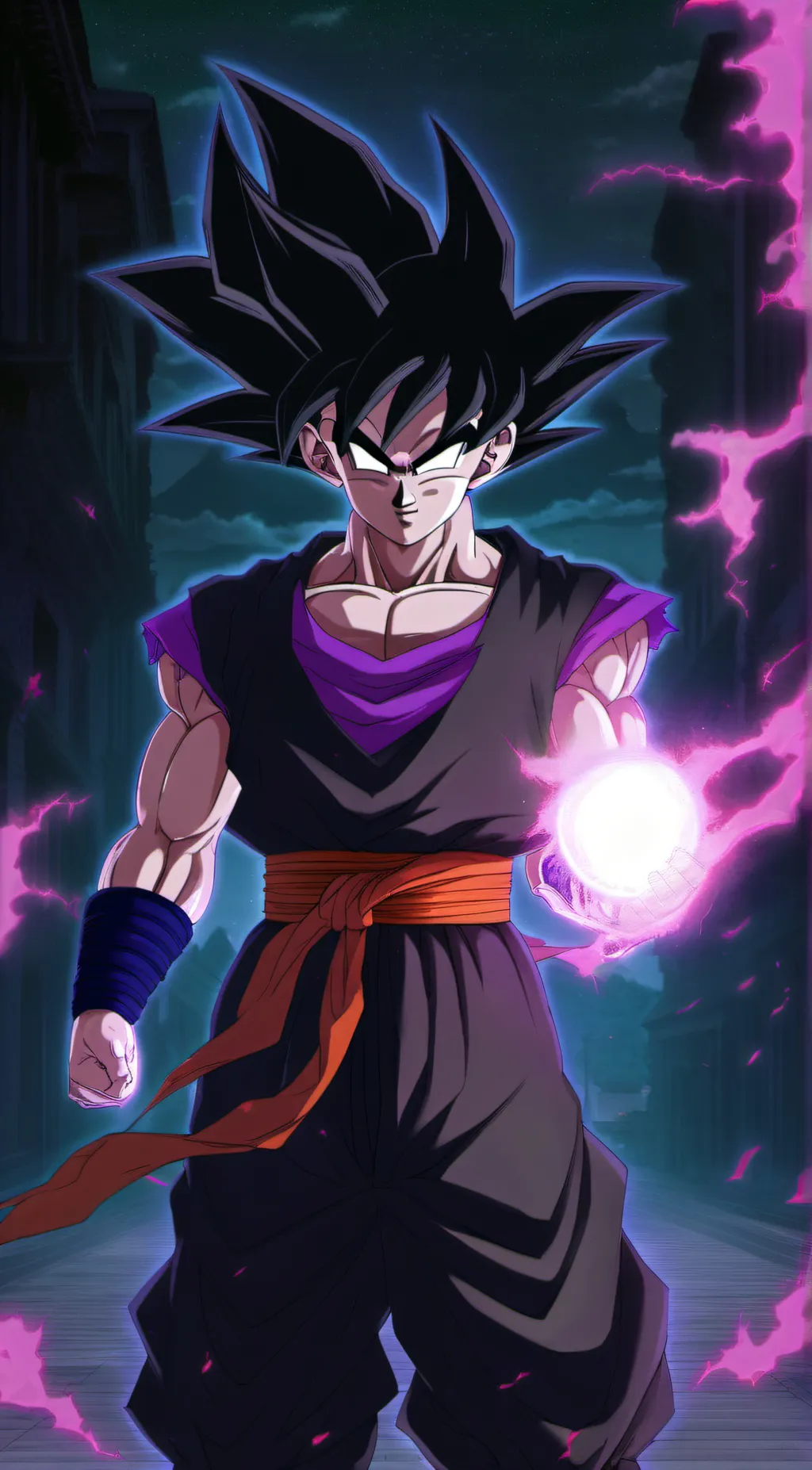 ai character: Goku black  background