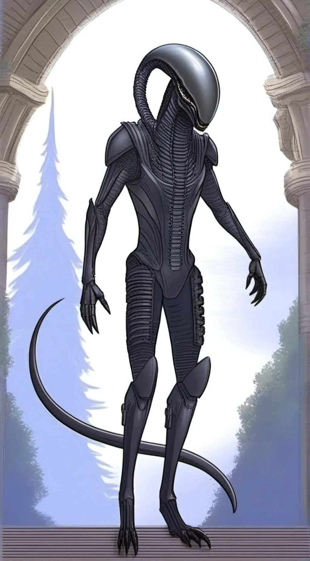 ai character: Accurate Xenomorph background