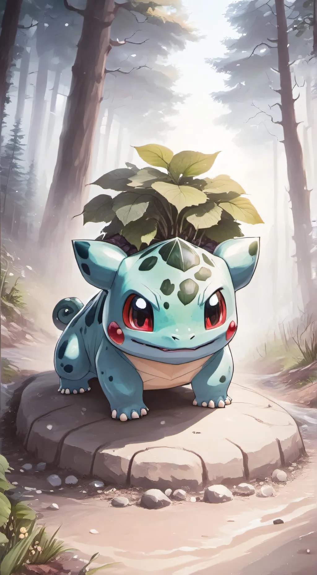 ai character: bulbasaur  background