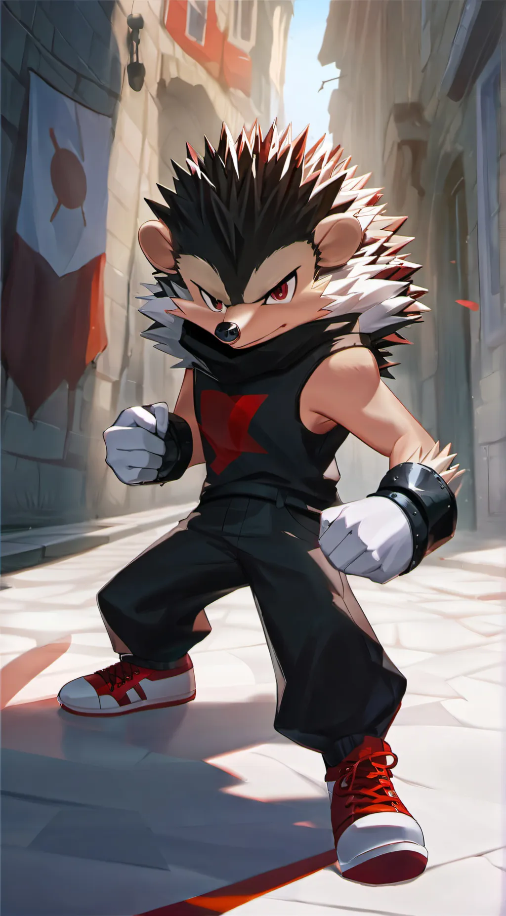 ai character: shadow background