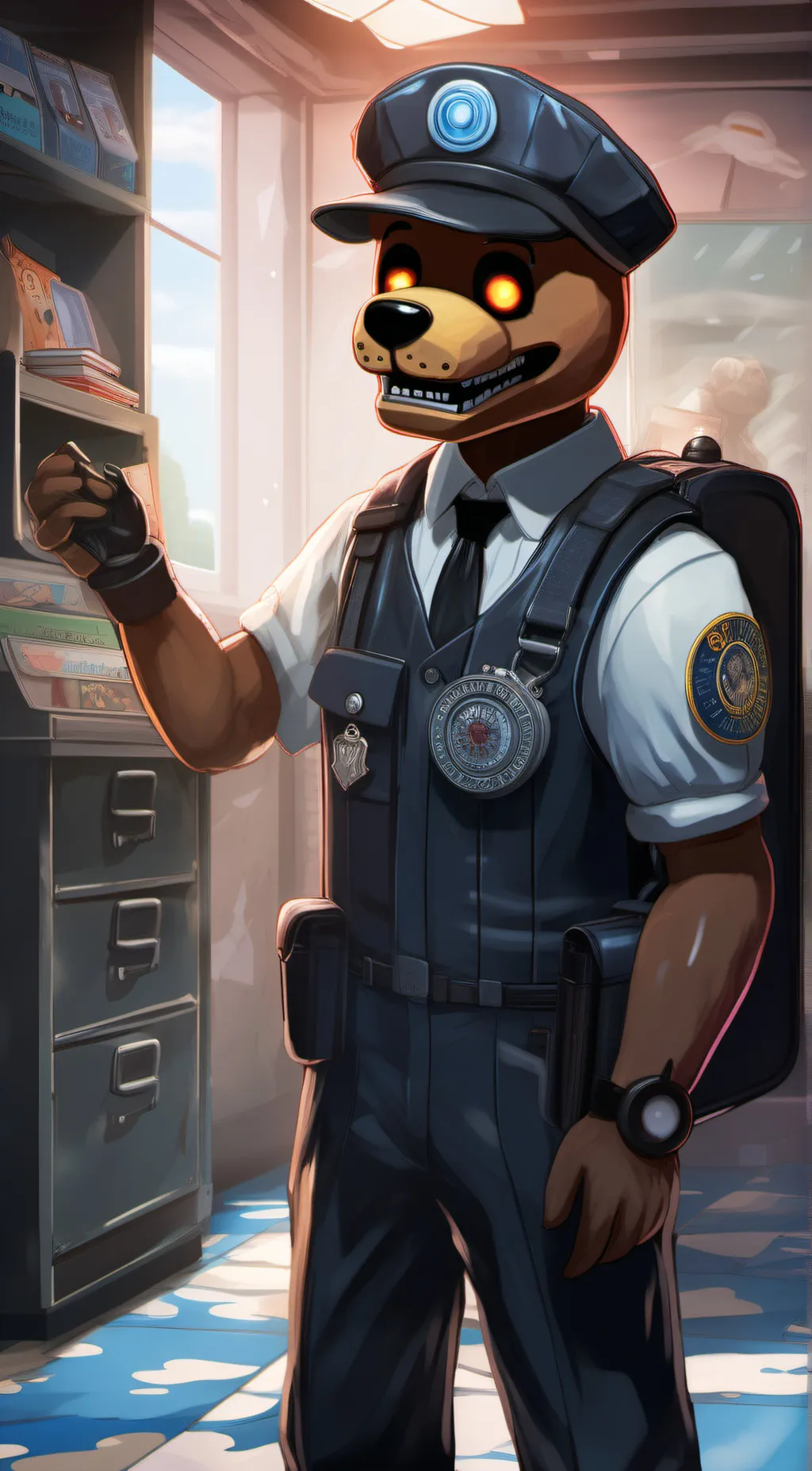 ai character: sun and moon  background