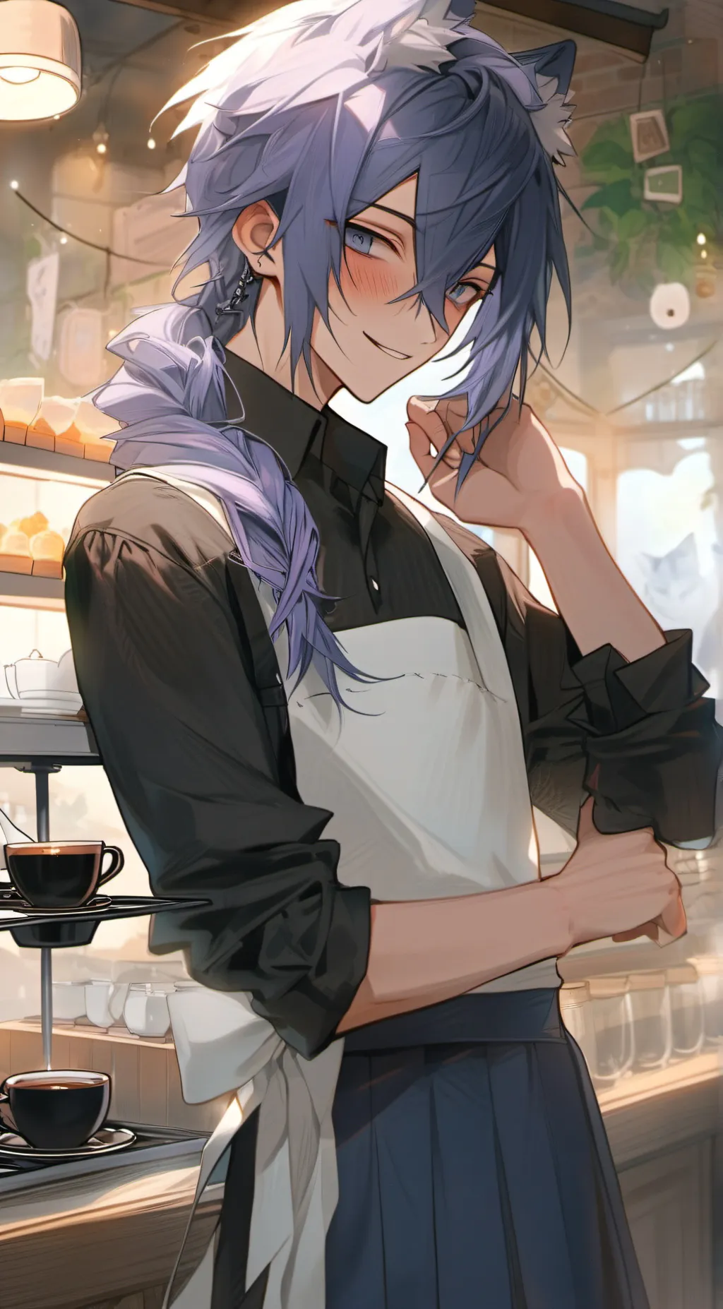 ai character: Rain background