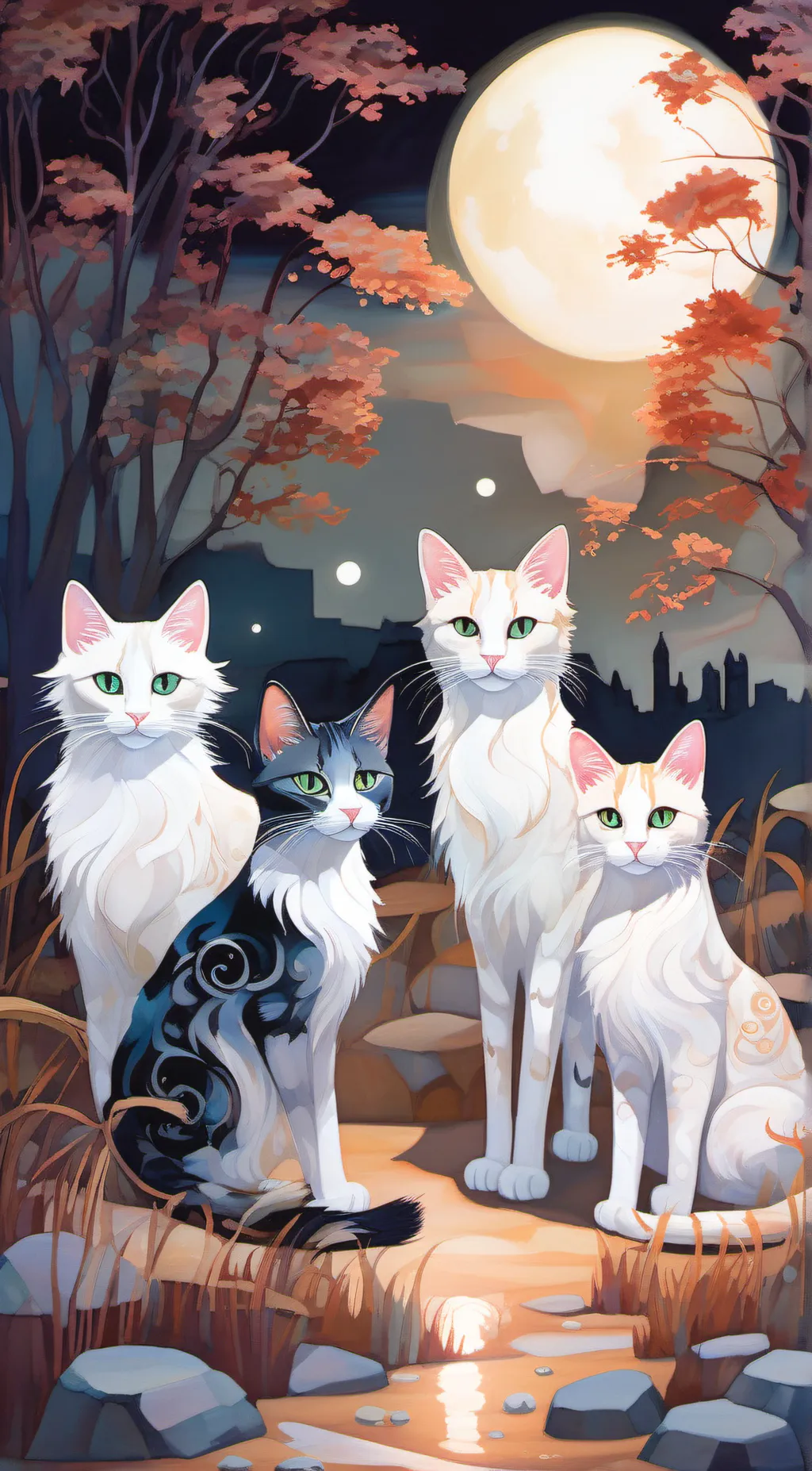 ai character: cats background