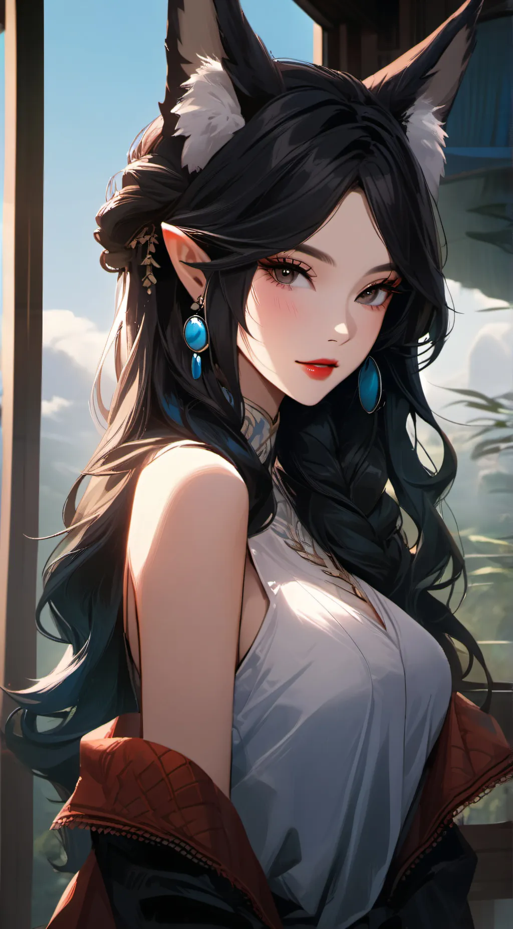 ai character: Aurora. background