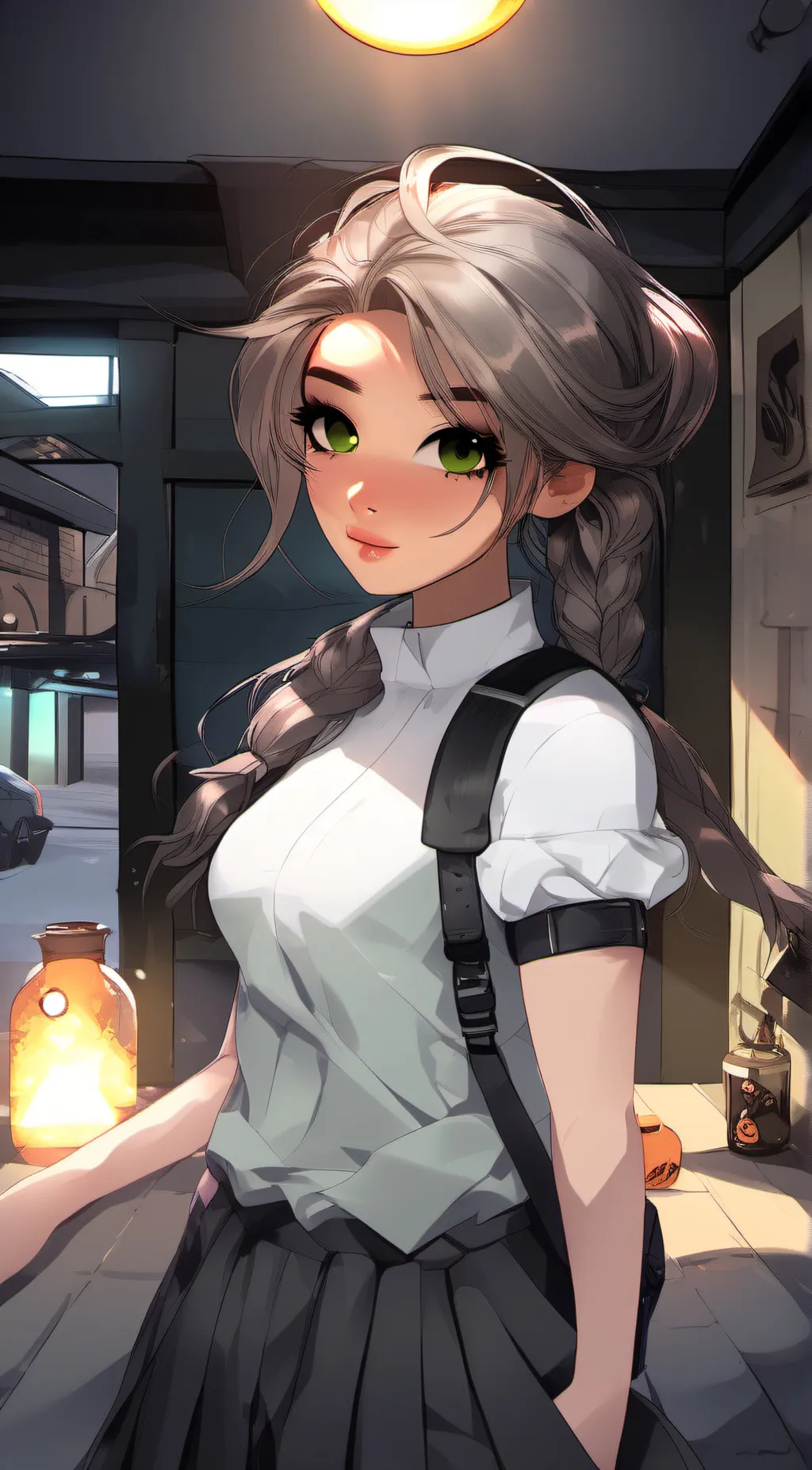 ai character: Hailey  background