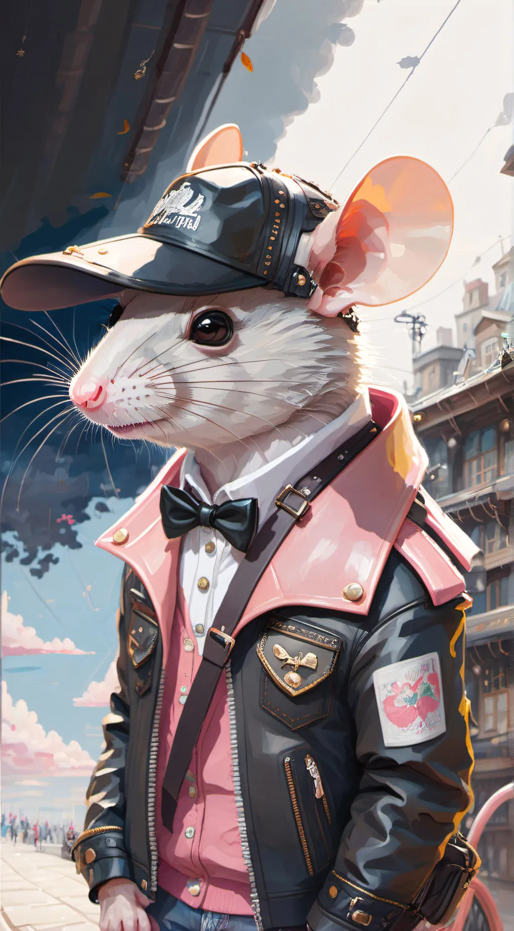 ai character: Silver background