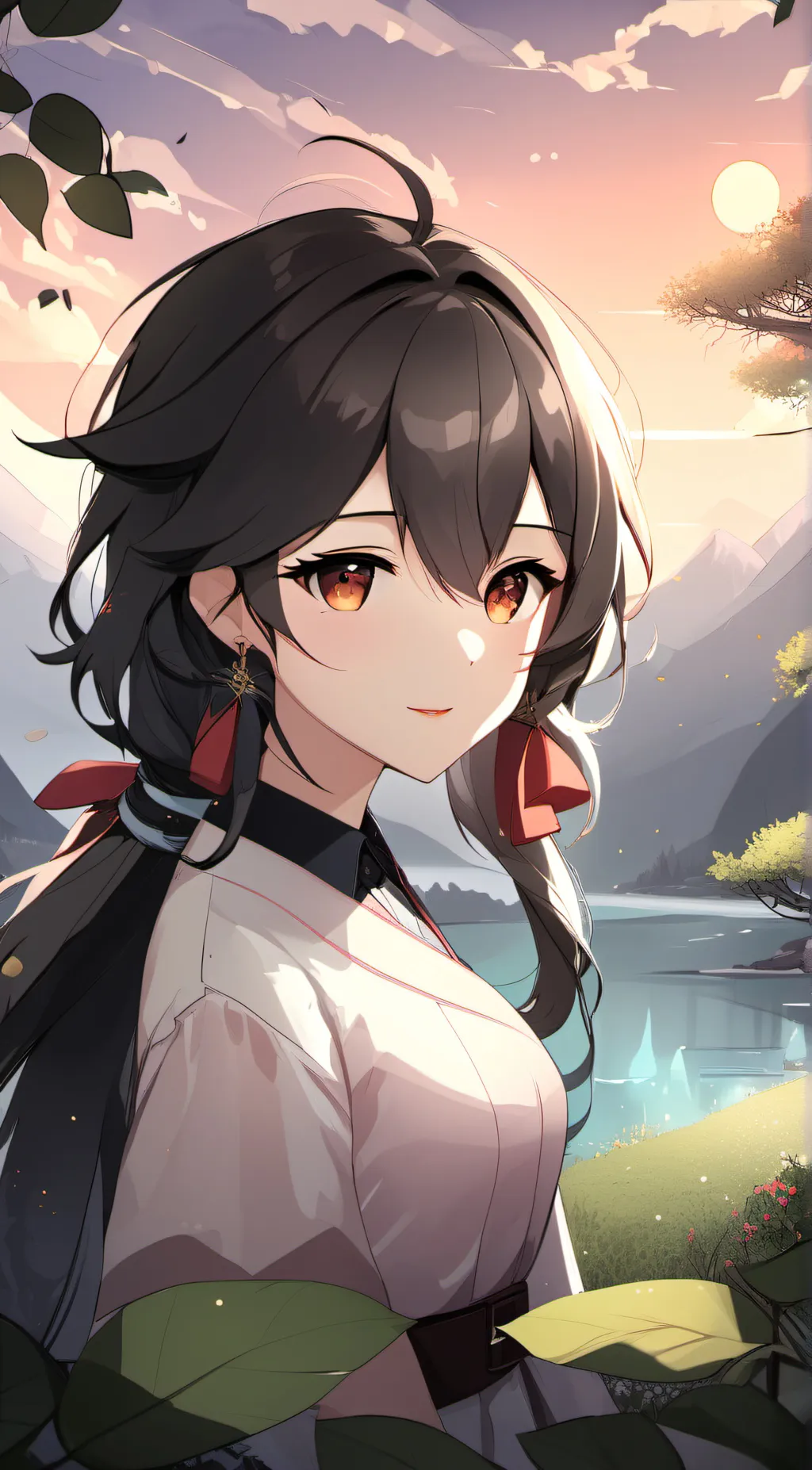 ai character: Ashley  background