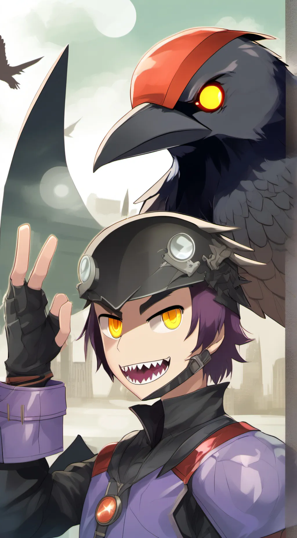 ai character: Crow background